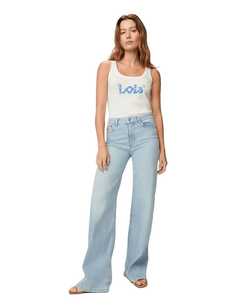 Lois Jeans - Palazzo - laia säärega teksad - 7909 hypersoft bleach - 1