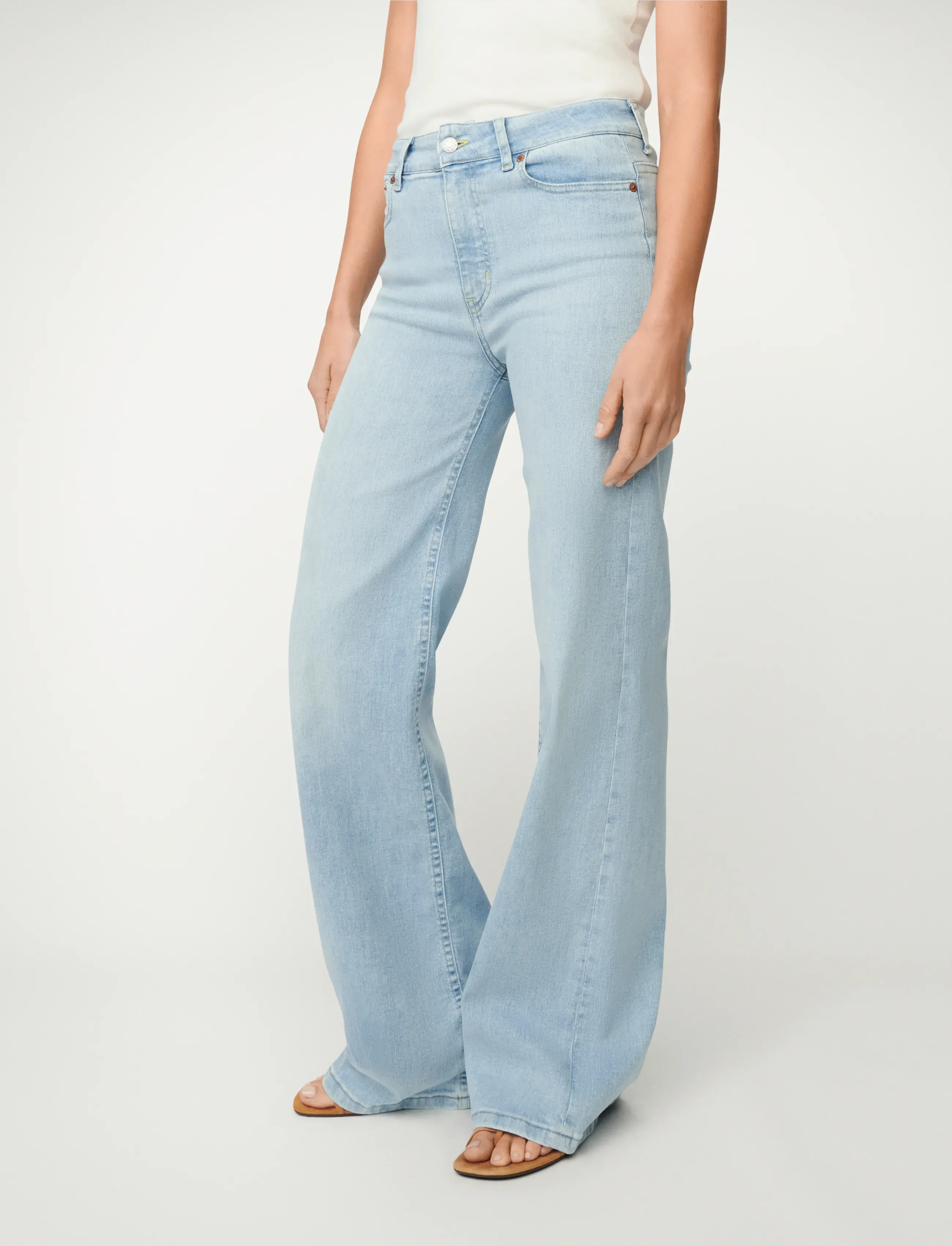 Lois Jeans Palazzo - Tøj - 7909 HYPERSOFT BLEACH / blue