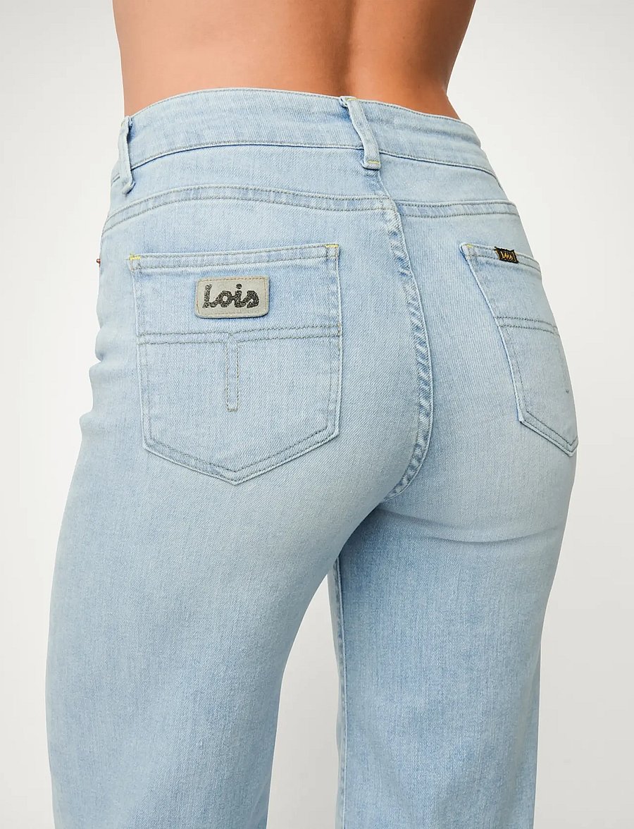Lois Jeans - Palazzo - laia säärega teksad - 7909 hypersoft bleach - 3