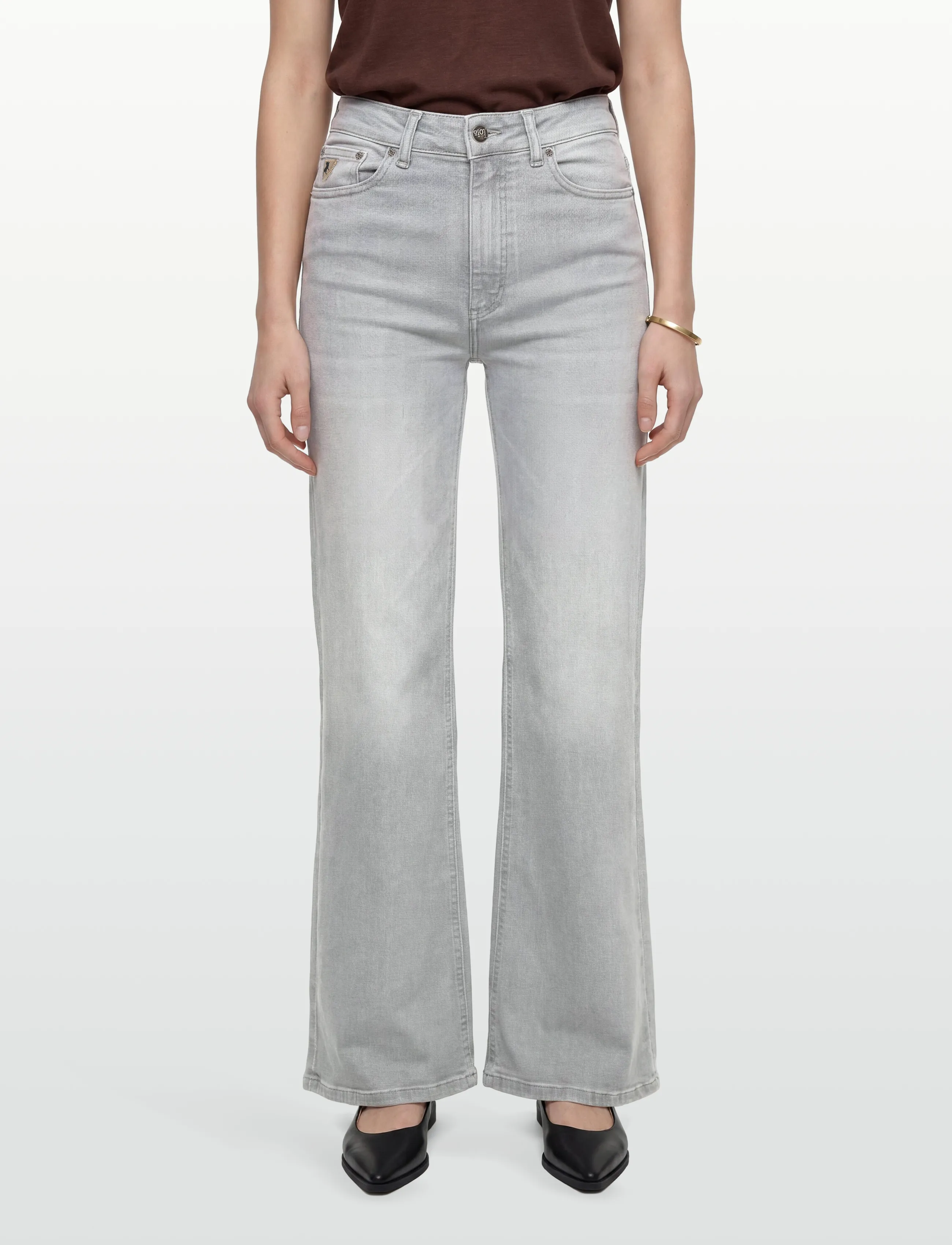 Lois Jeans - Palazzo - hosen mit weitem bein - 7981 core grey dark - 3