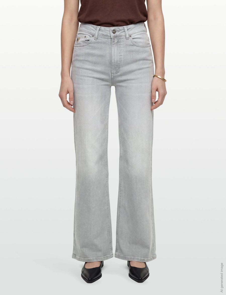 Lois Jeans - Palazzo - hosen mit weitem bein - 7981 core grey dark - 3