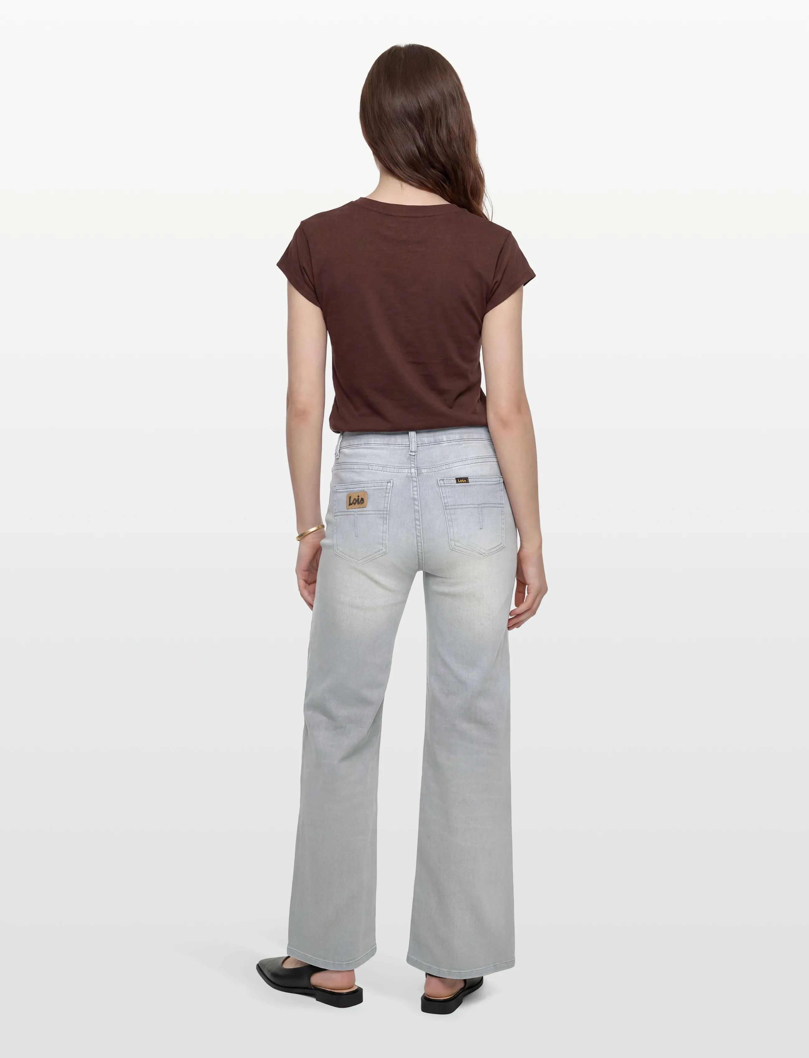Lois Jeans - Palazzo - hosen mit weitem bein - 7981 core grey dark - 4
