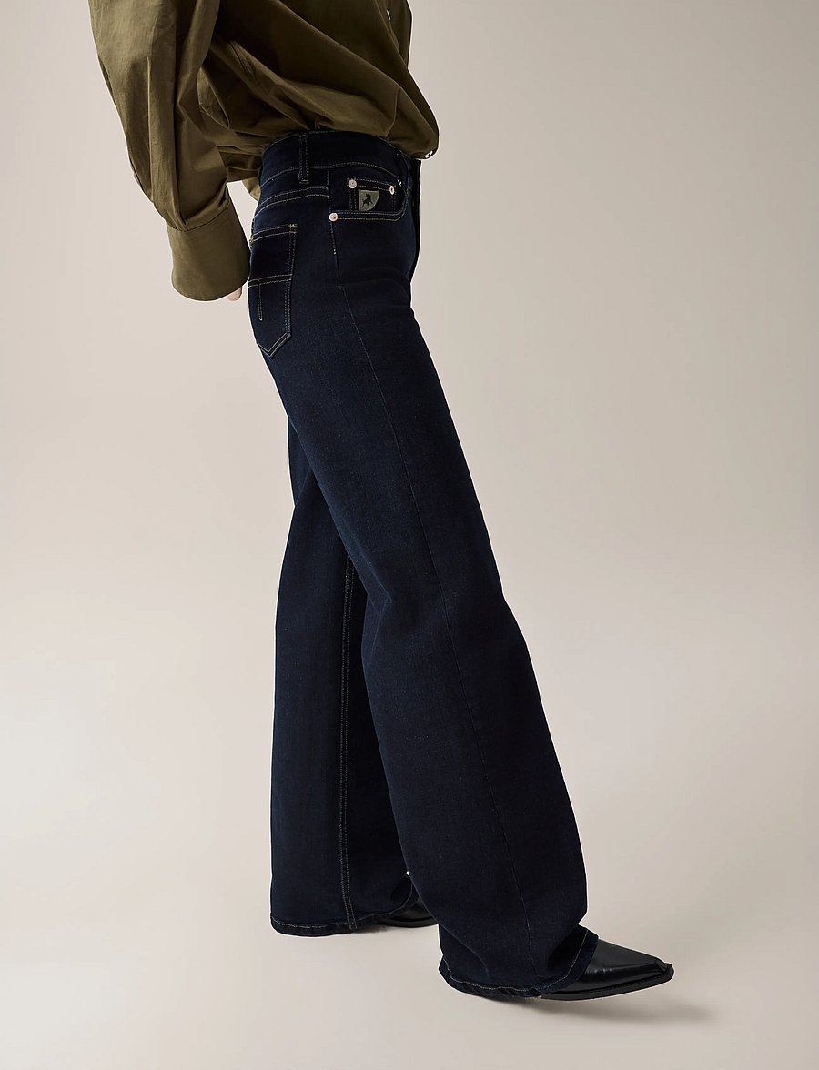 Lois Jeans - Palazzo - hosen mit weitem bein - 8063 deeply rinse - 0