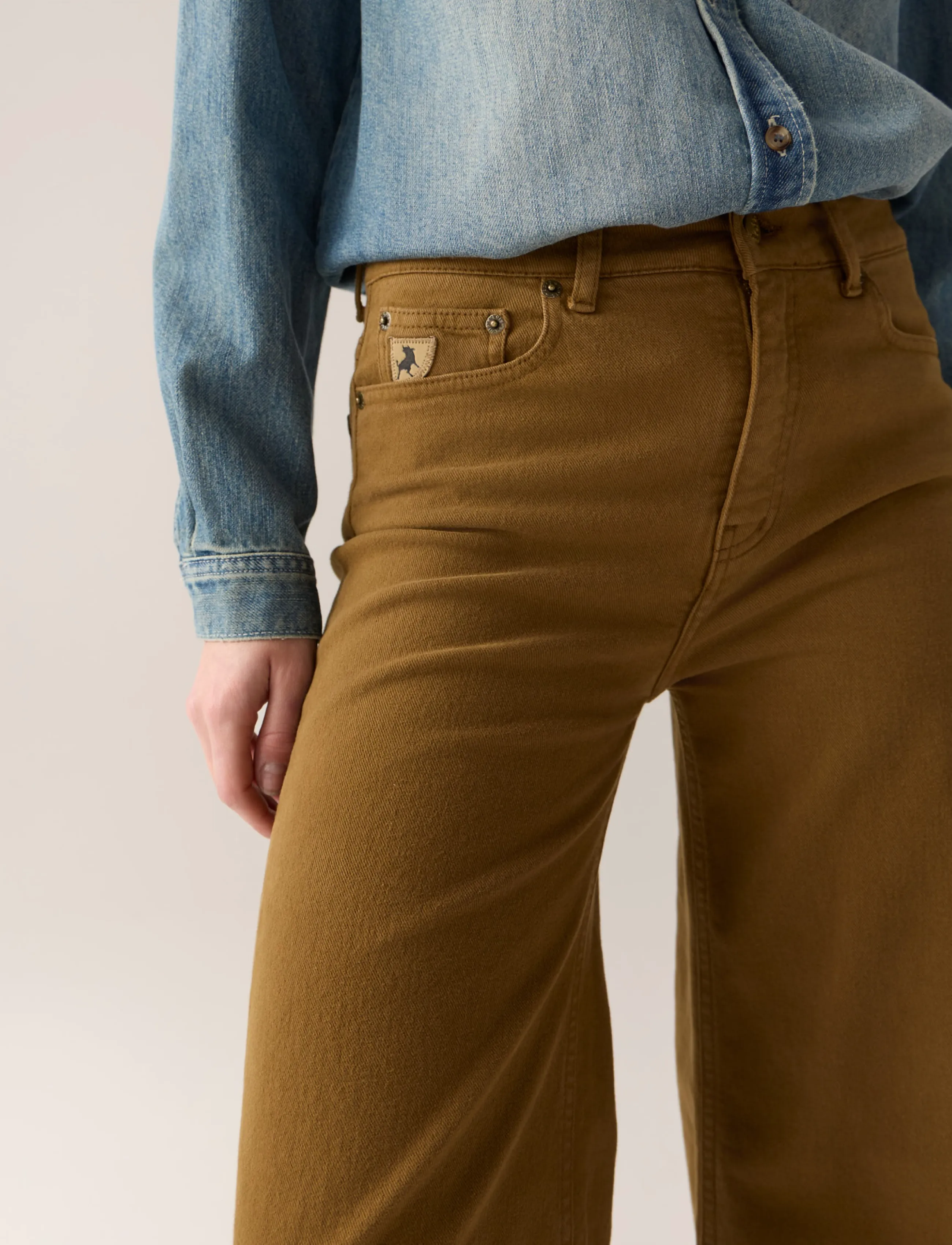 Lois Jeans Palazzo - Sponge Stretch - Igapäevane stiil - 863 GOLDEN BROWN / brown