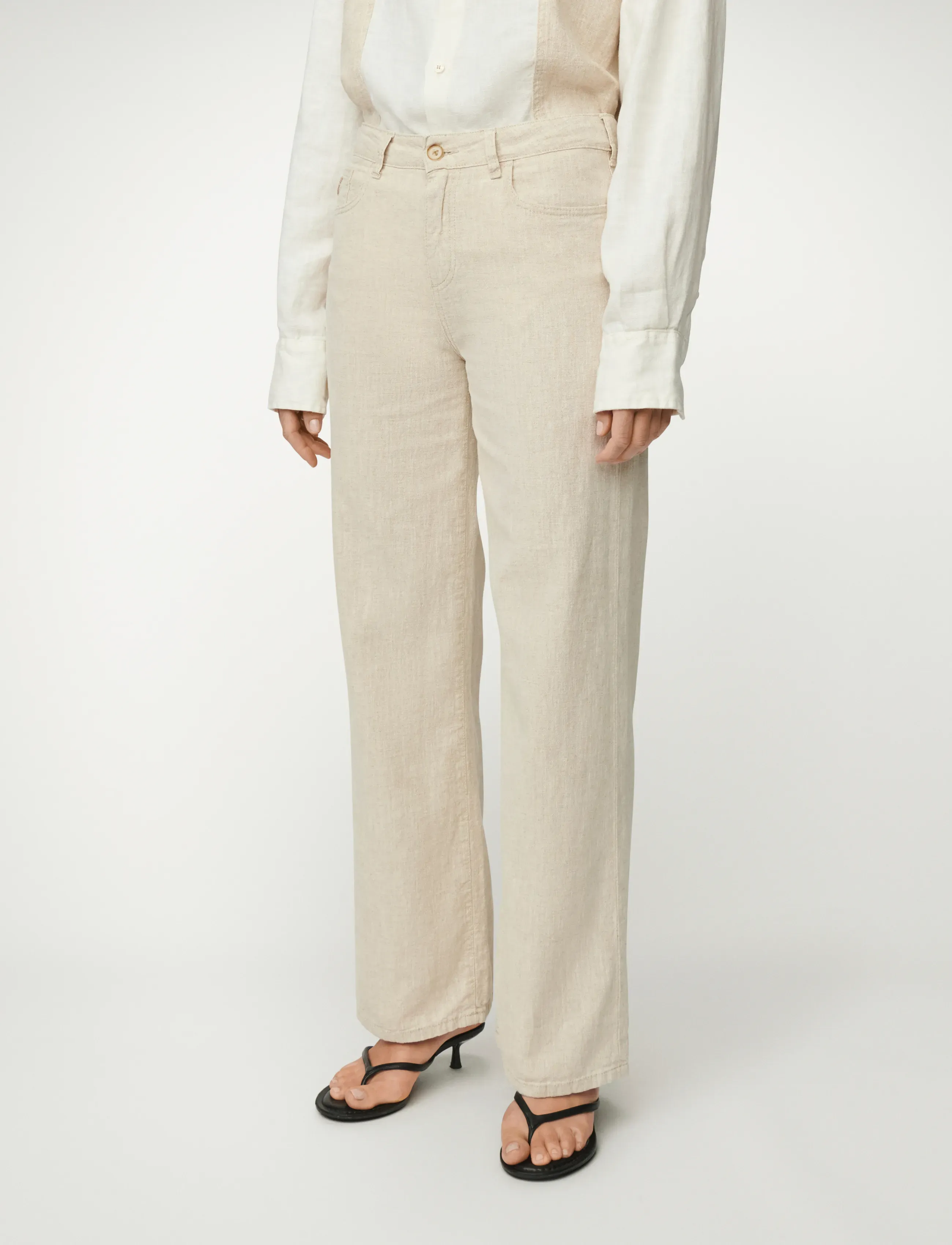 Lois Jeans Culotte - Bukser - 7584 LINO NATURAL / beige