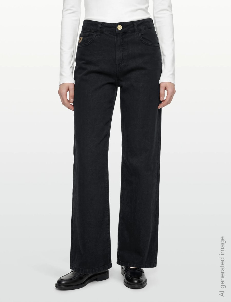 Lois Jeans - Culotte - poolpikad püksid - 8032 linen summer- 60 navy - 3
