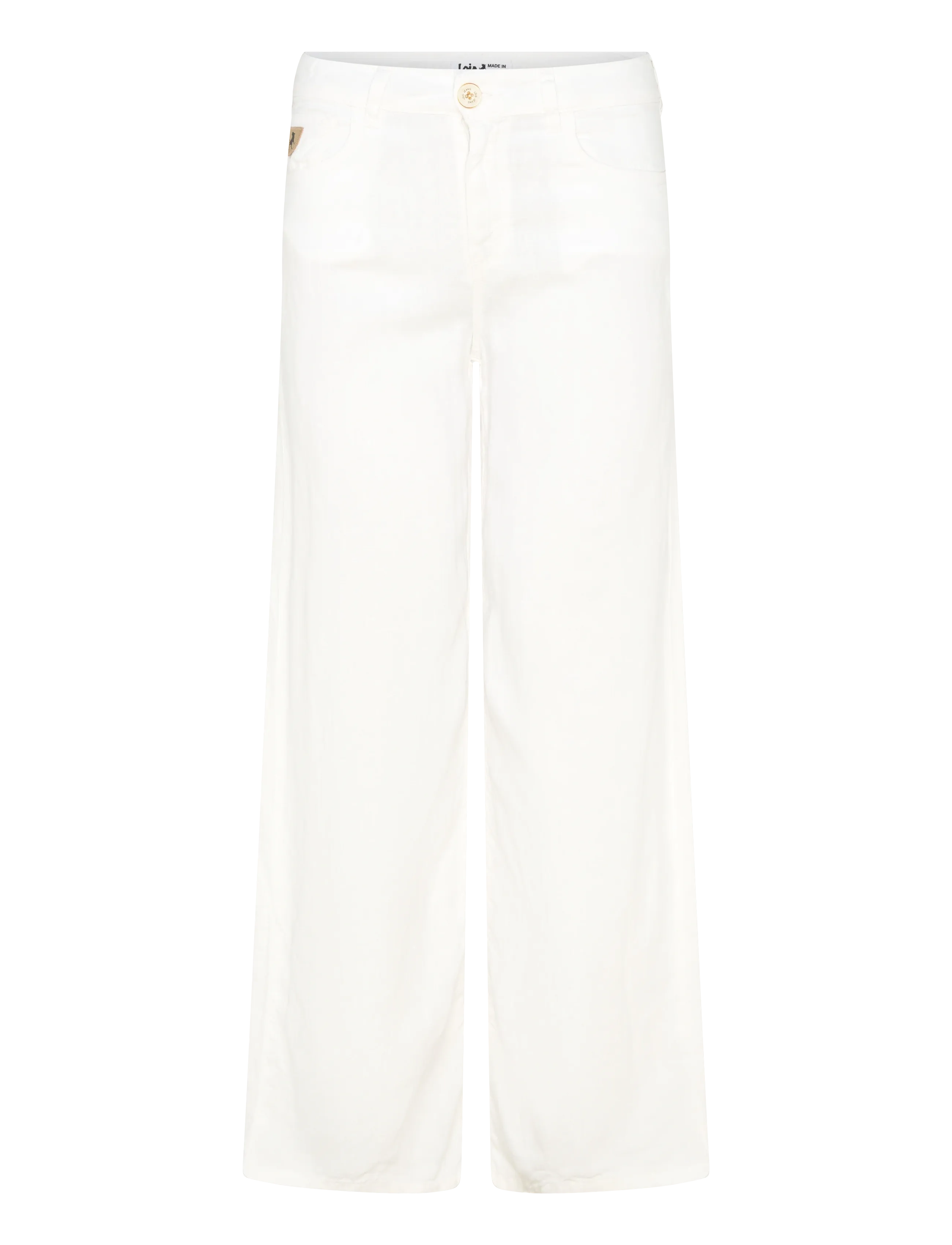 Lois Jeans Culotte - Trousers - 8032 LINEN SUMMER- 01 WHITE / white