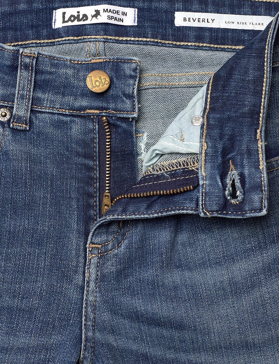 Lois Jeans - Beverly-R - utsvängda jeans - 8067 deeply blue stone - 3