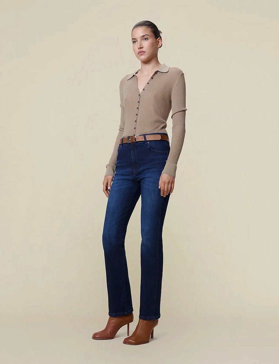 Lois Jeans - Malena-F 5707 Marconi Mist - utsvängda jeans - dark blue - 4