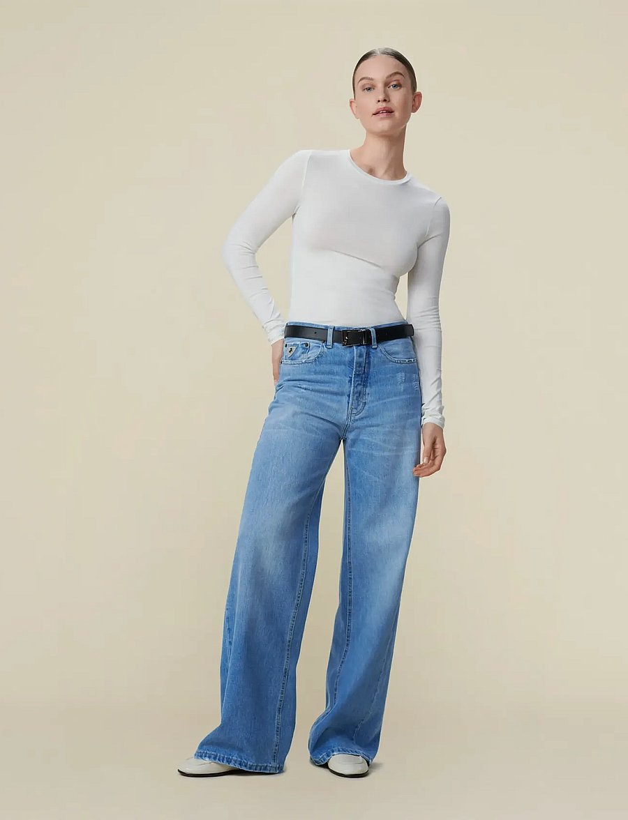 Lois Jeans - Skater Loose - hosen mit weitem bein - stone - 0