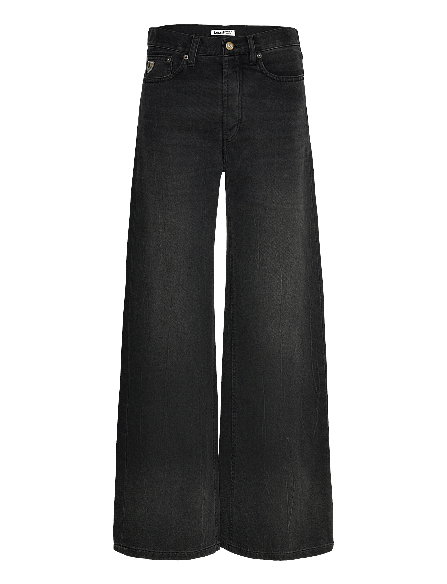 Lois Jeans - Skater Loose - hosen mit weitem bein - black stone - 0