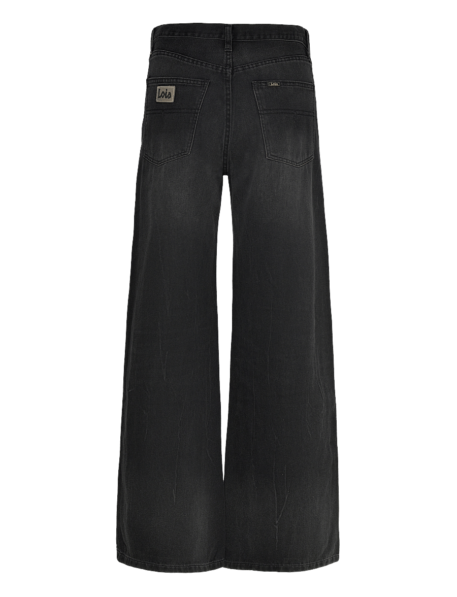 Lois Jeans - Skater Loose - hosen mit weitem bein - black stone - 1