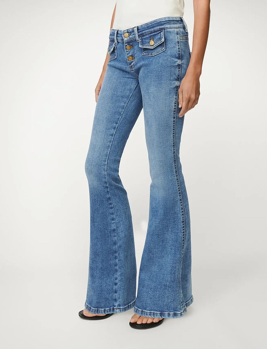 Lois Jeans - Yoko 22 - utsvängda jeans - 8047 mallow stone - 0