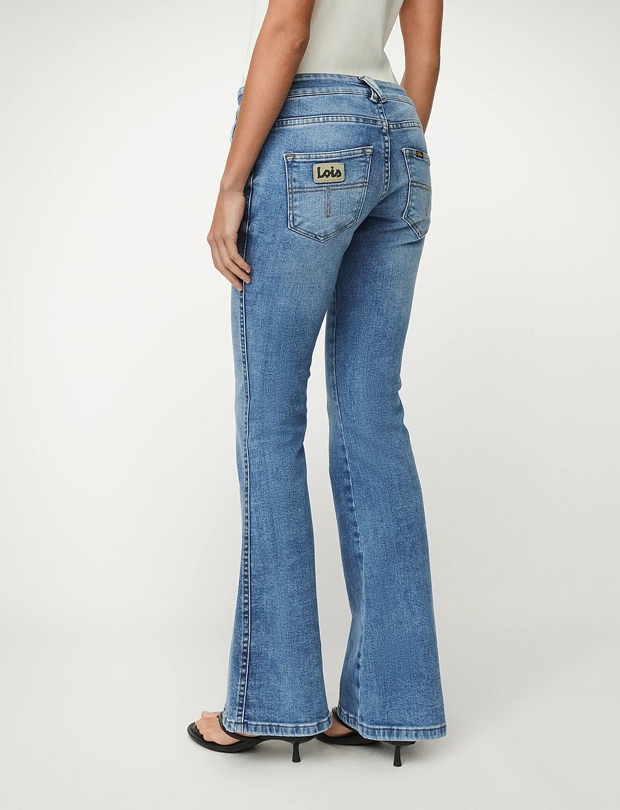 Lois Jeans - Yoko 22 - utsvängda jeans - 8047 mallow stone - 3