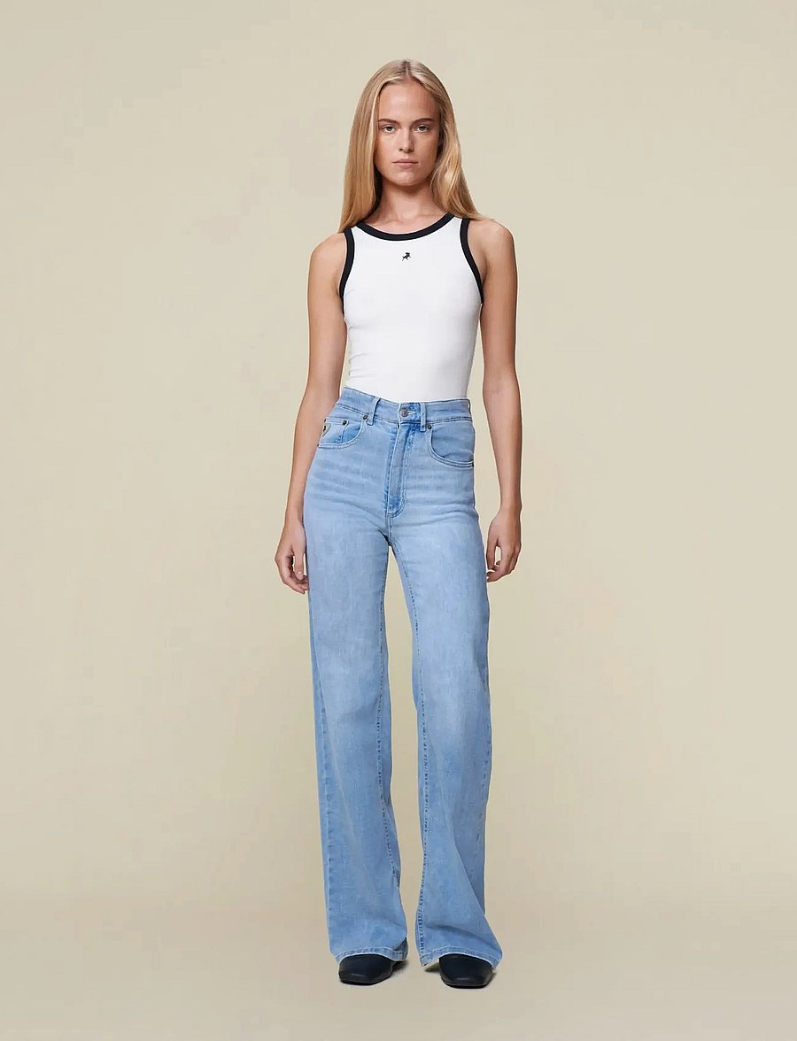 Lois Jeans - Rosa Brando Spring Break - hosen mit weitem bein - spring break stone - 3