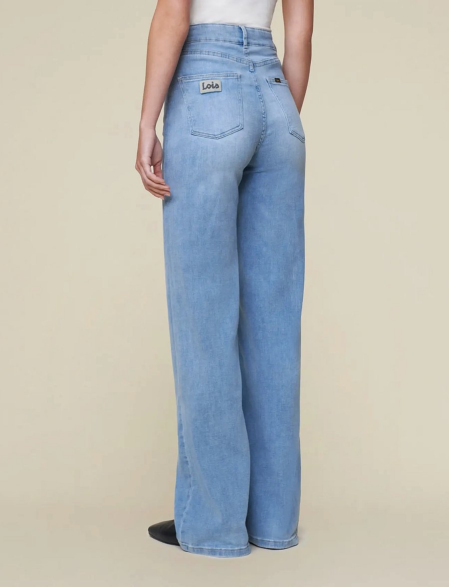 Lois Jeans - Rosa Brando Spring Break - hosen mit weitem bein - spring break stone - 4
