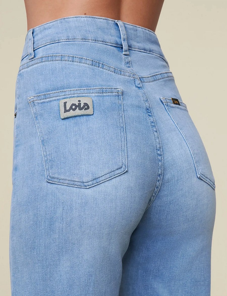 Lois Jeans - Rosa Brando Spring Break - hosen mit weitem bein - spring break stone - 5