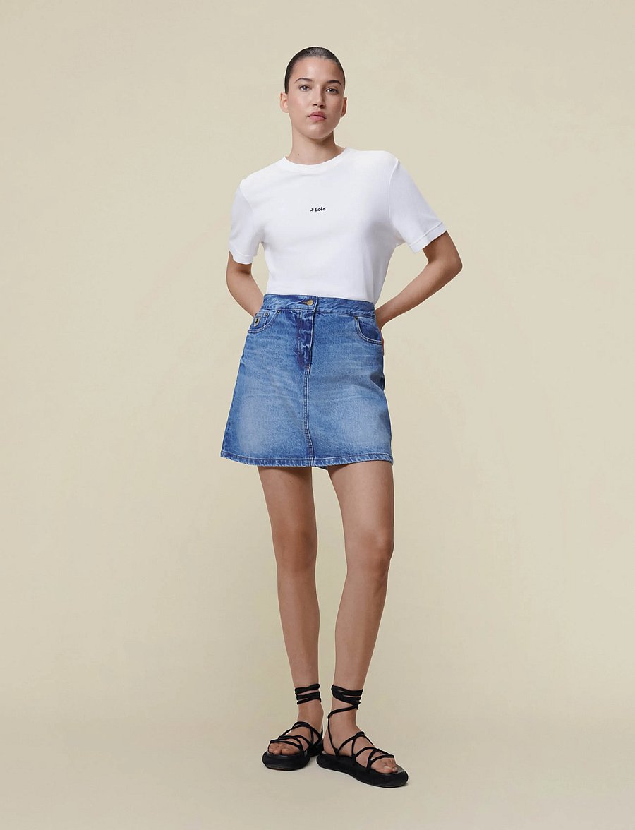 Lois Jeans - Daan Jackson Clipped - jeansröcke - clipped summer stone - 0