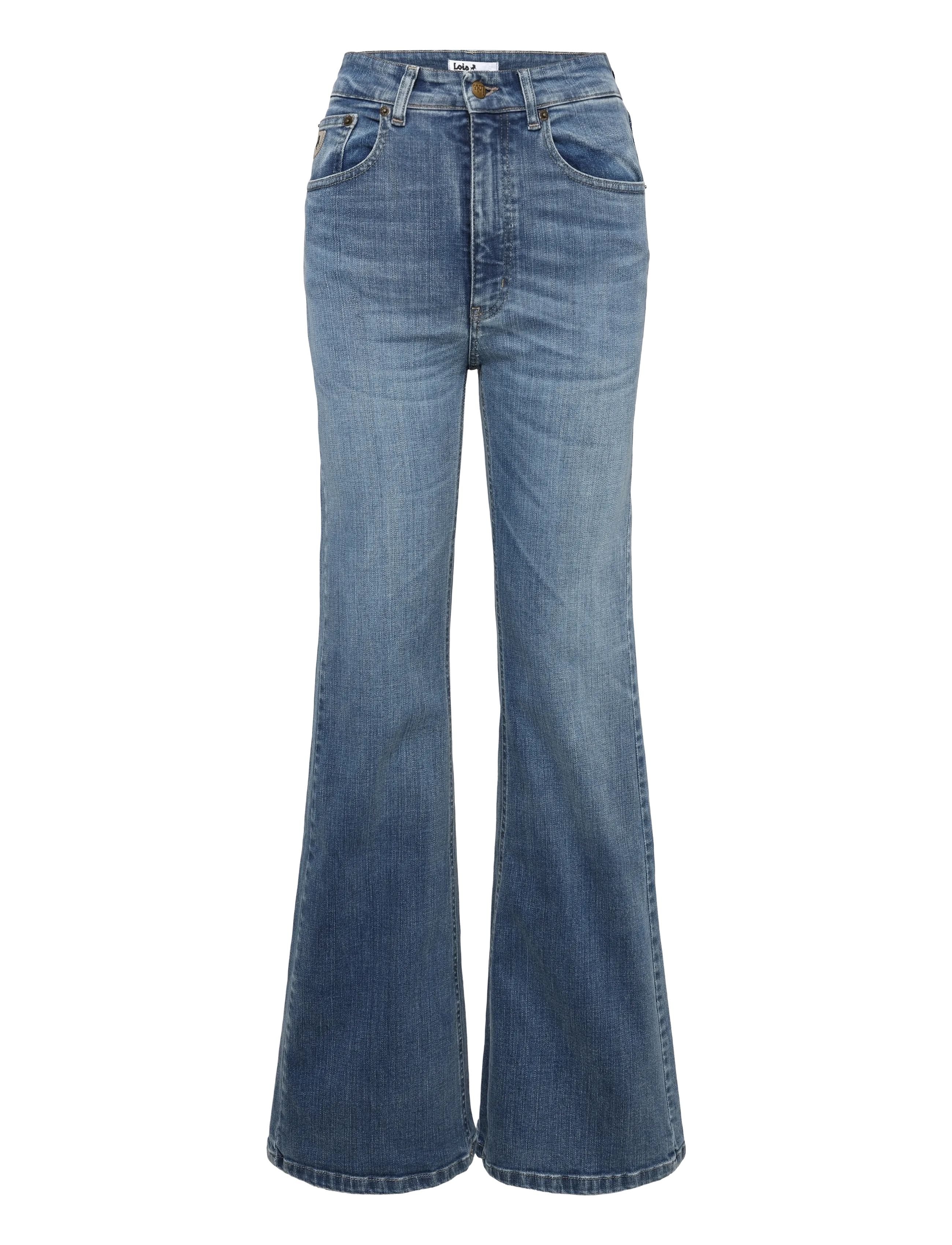 Lois Jeans Palas - Flared jeans - 8067 DEEPLY BLUE STONE / blue