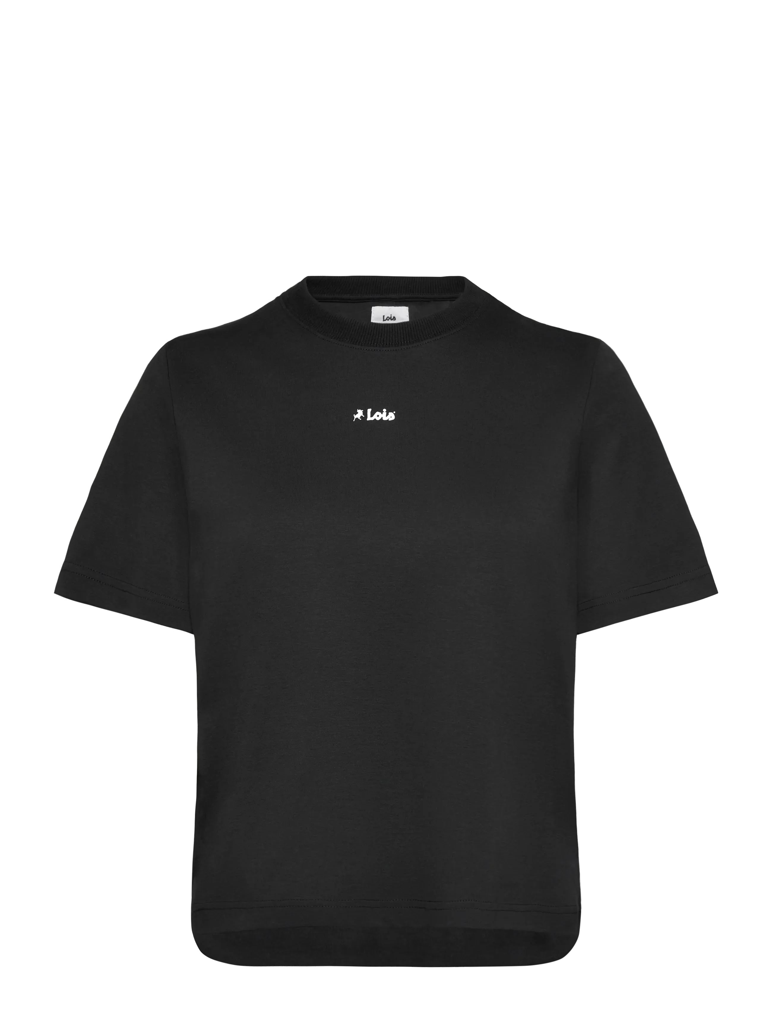 Lois Jeans Cherry Tee - Basics - 7431 LOIS CENTER - 99 BLACK - WHITE LOGO / black