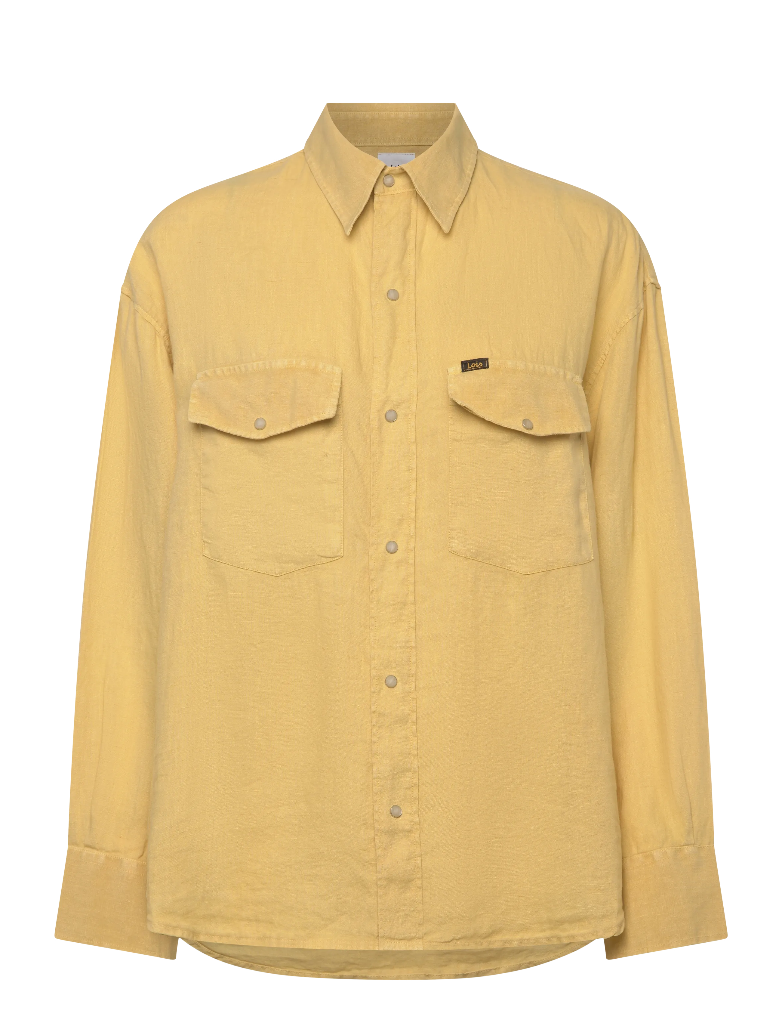 Lois Jeans Mia Shirt - 7908 Aged Heavy Linen - Nyheder - 820 GOLDEN HAZE / yellow