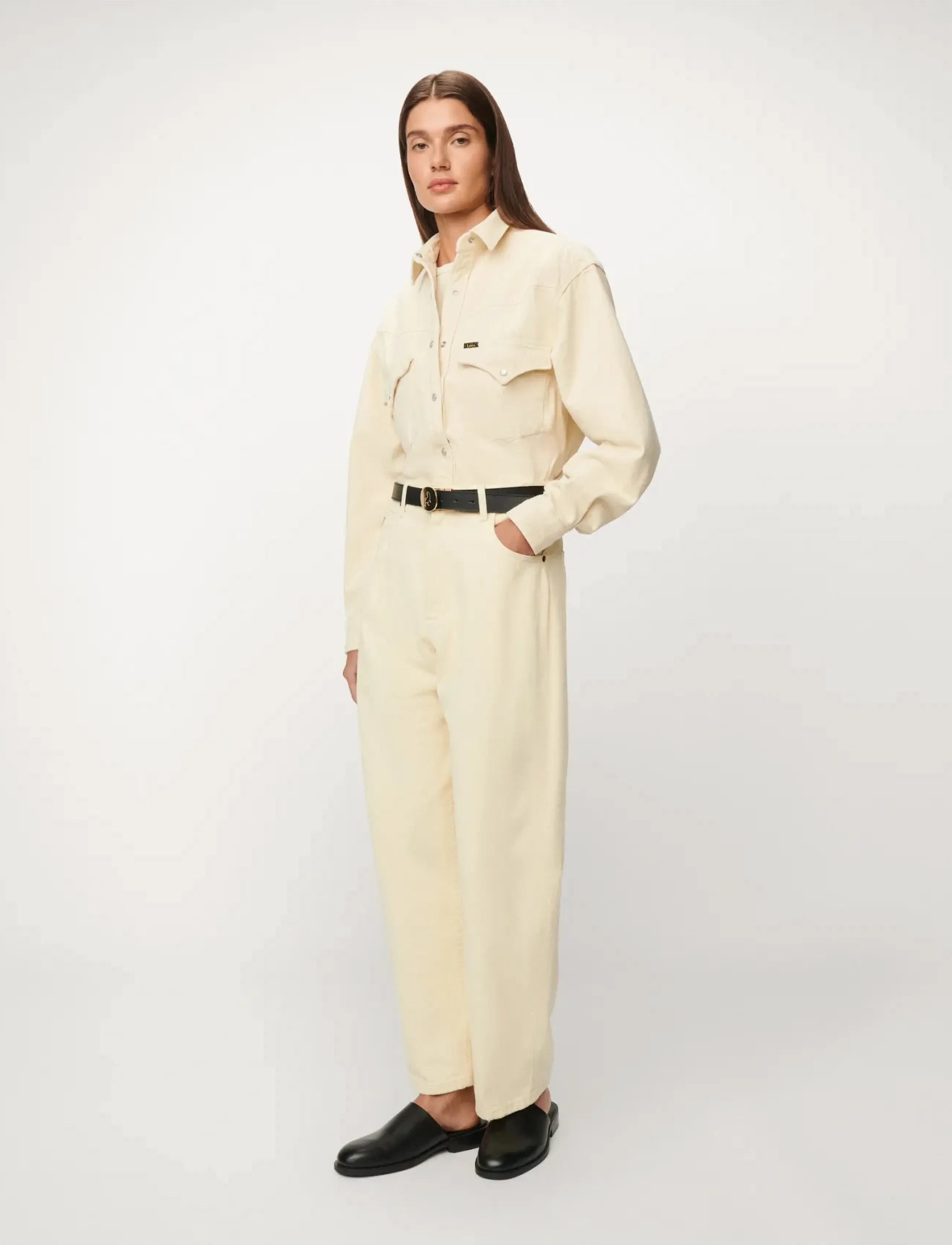 Lois Jeans Globe - Sponge Good Stuff - Tøj - 803 LEMON ICING / cream