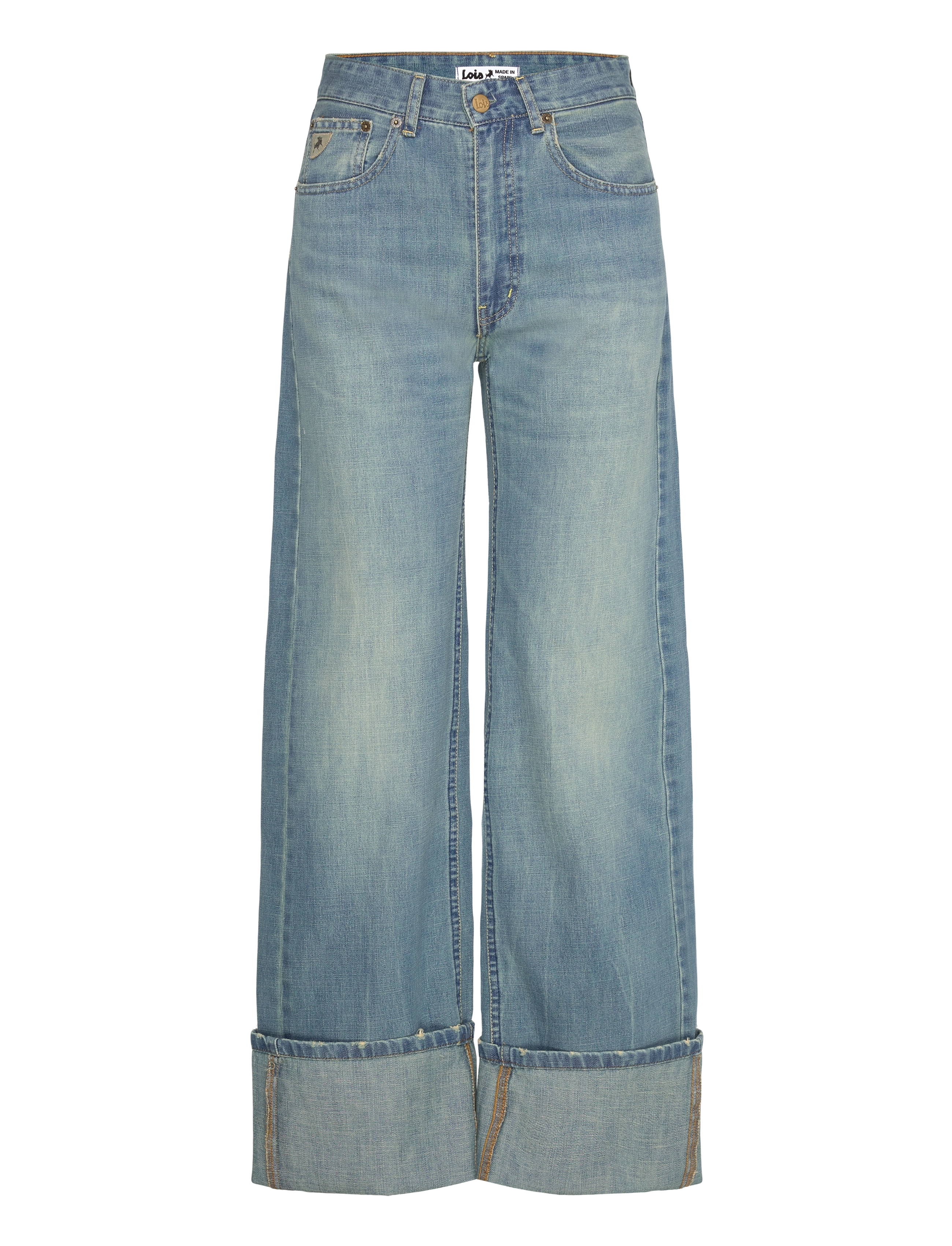 Lois Jeans Rosa Turn Up Kros Regen Stone - Teksad - VEINED GREEN / blue