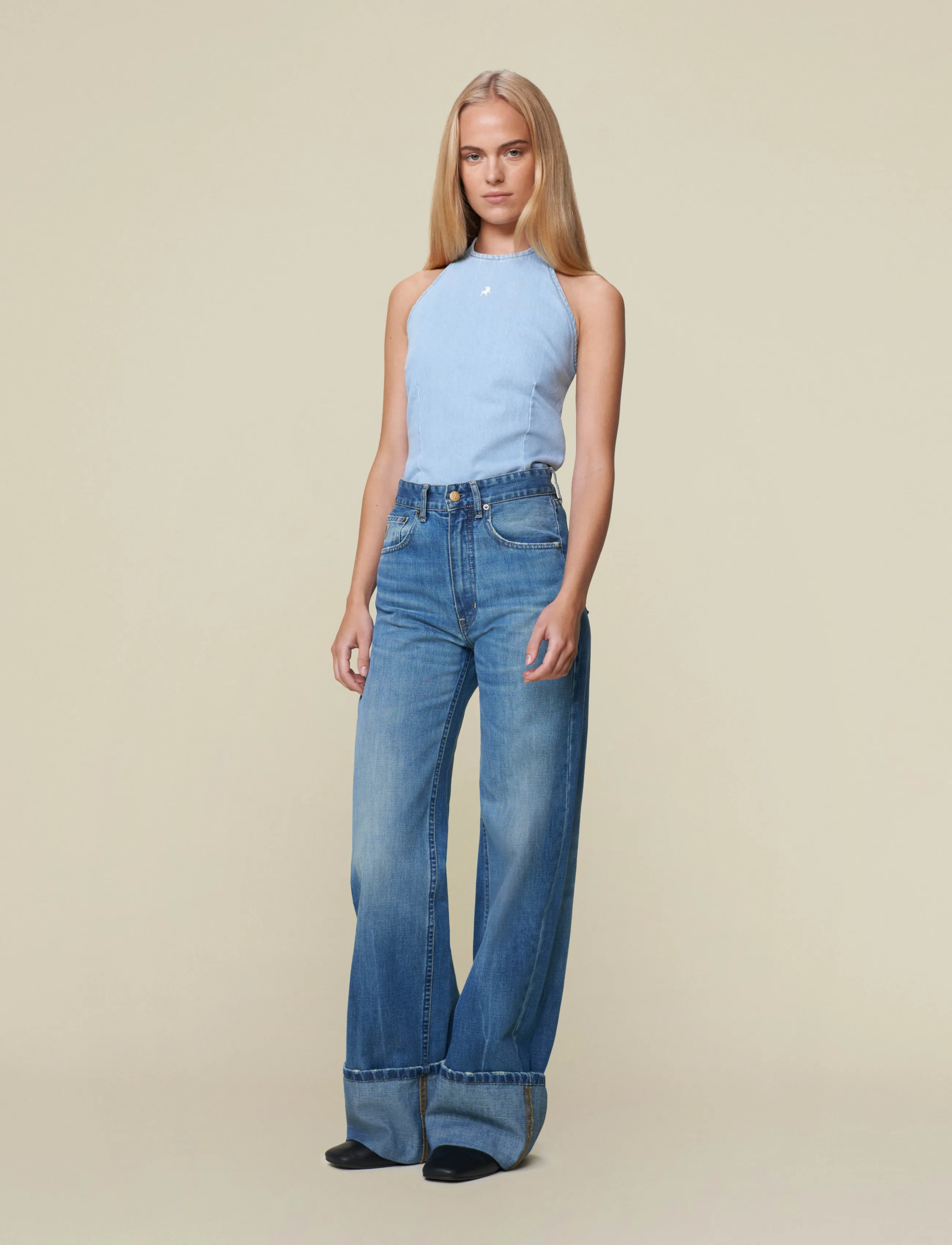 Lois Jeans Rosa Turn Up Kros Regen Stone - Tøj - VEINED GREEN / blue