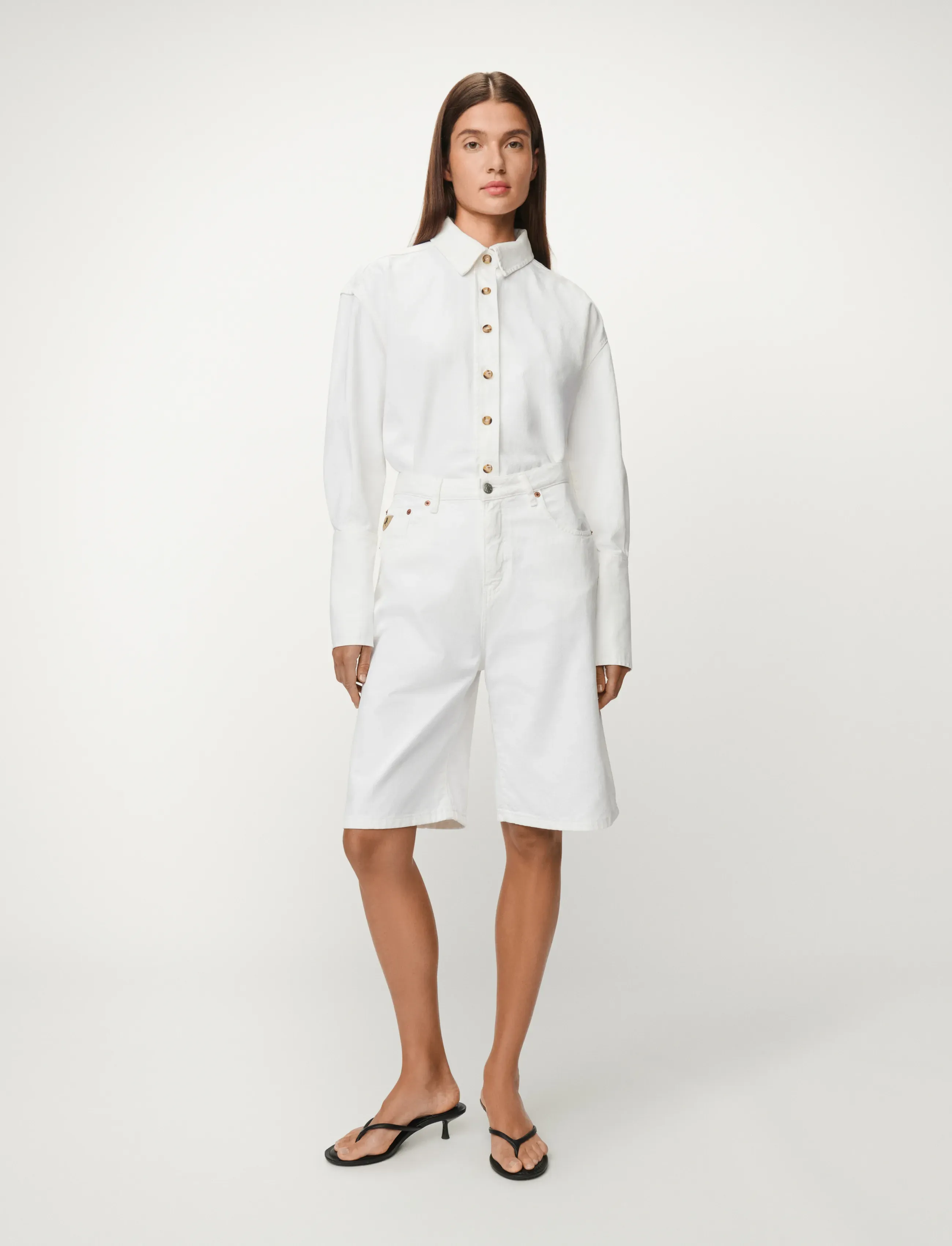 Lois Jeans Camille Short, 27, White, Shorts > Denim Shorts, Dame
