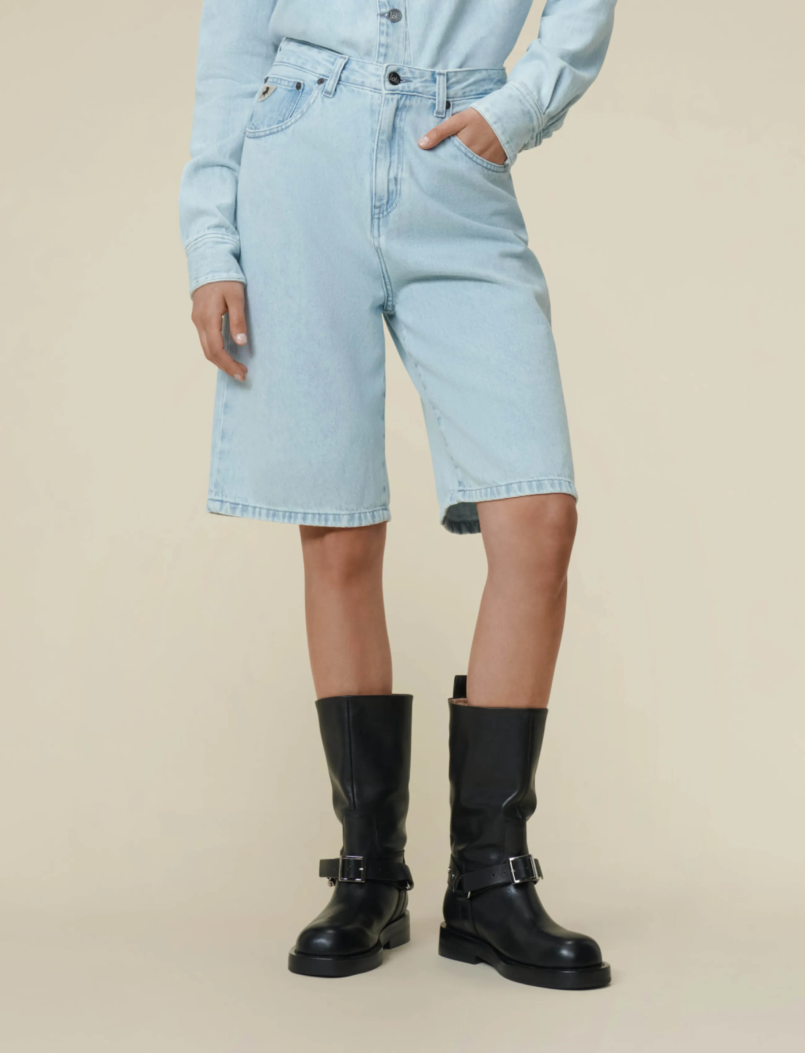 Lois Jeans - Camille Short Mauroi Bright TGS - snow bleached - 2