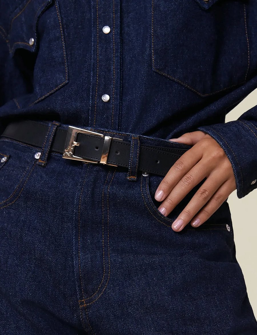Lois Jeans - Ember Gold - leather belts - 7783 leather belt - 808 black/brown - 0