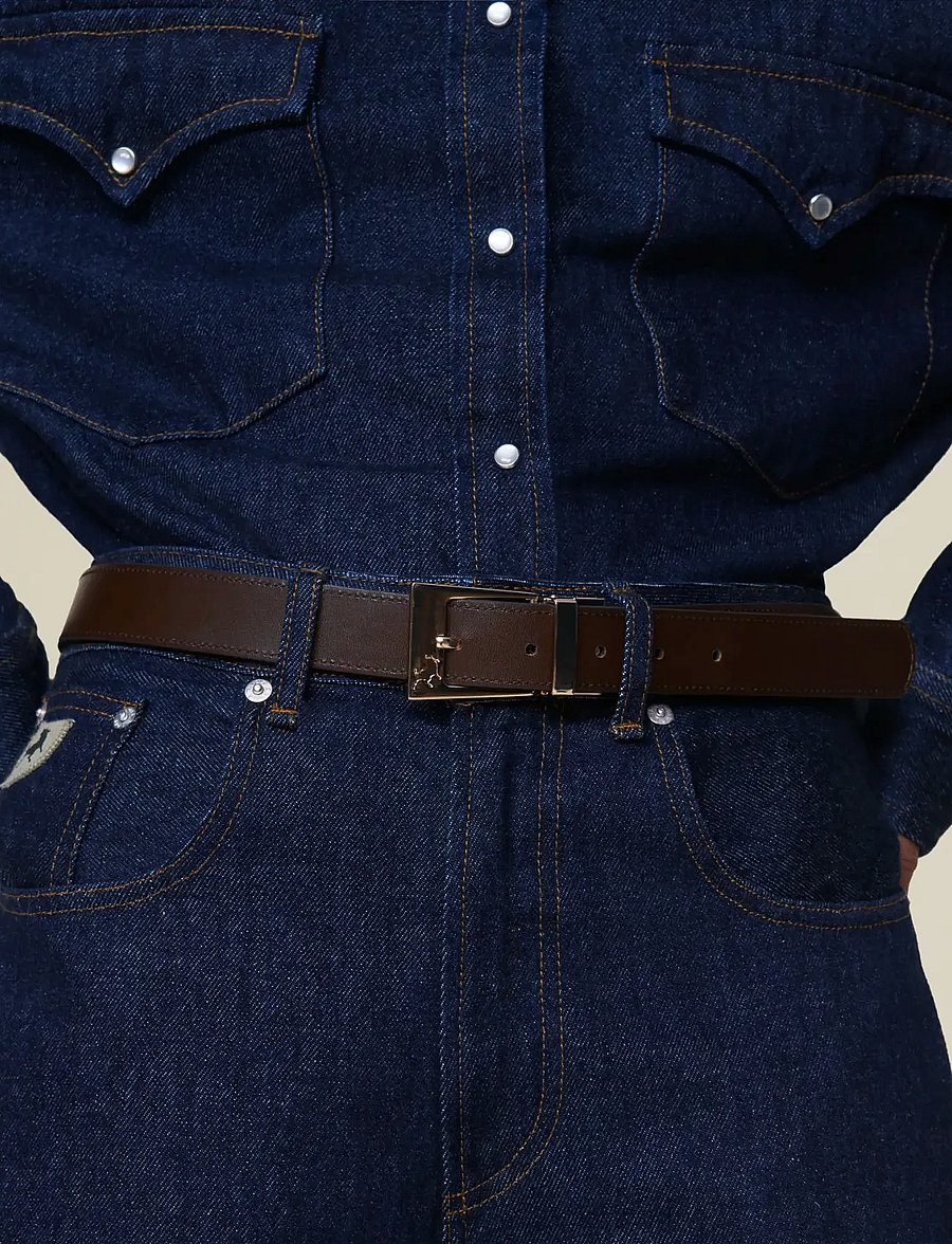 Lois Jeans - Ember Gold - leather belts - 7783 leather belt - 808 black/brown - 4