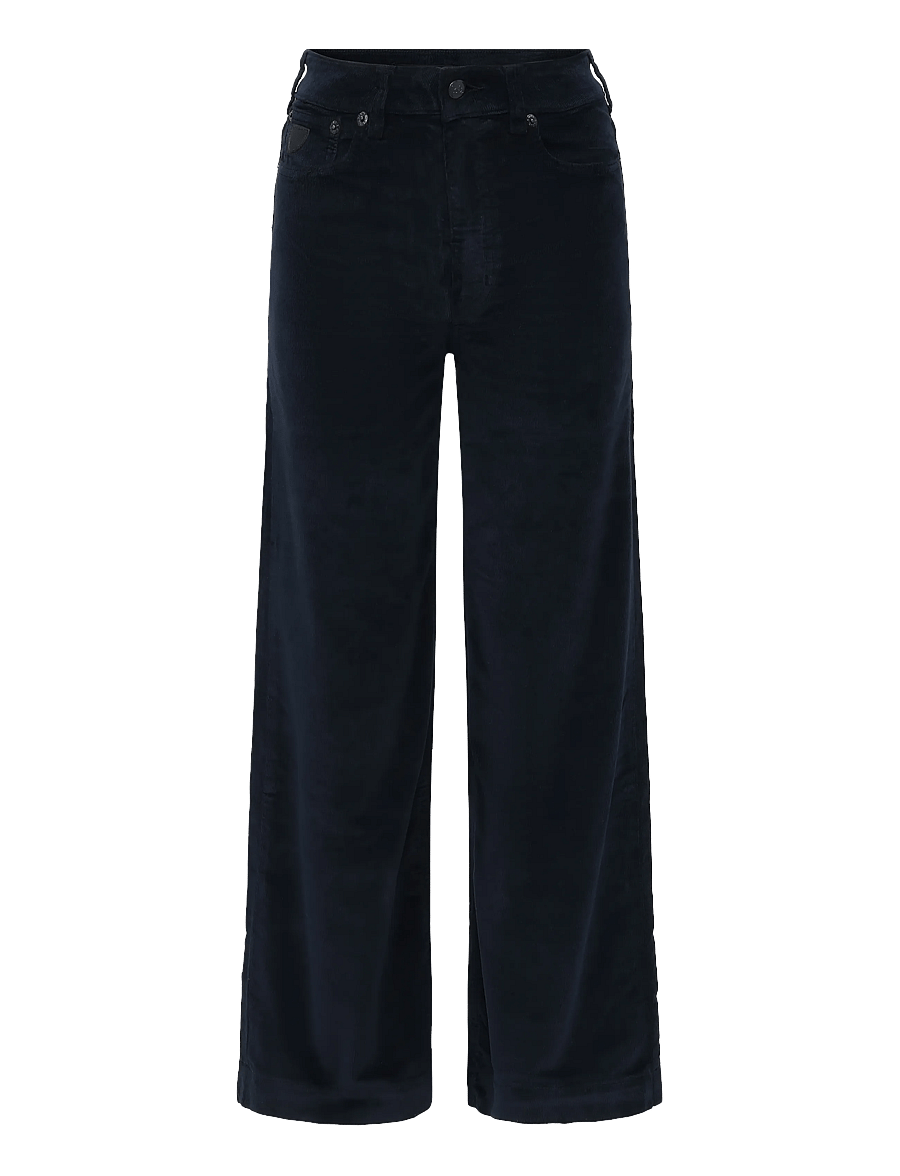 Lois Jeans - Palazzo Mistral - Shiny cord - wide leg trousers - 60 navy - 1