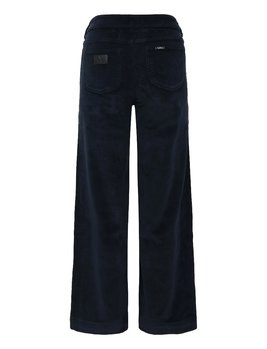 Lois Jeans - Palazzo Mistral - Shiny cord - wide leg trousers - 60 navy - 2