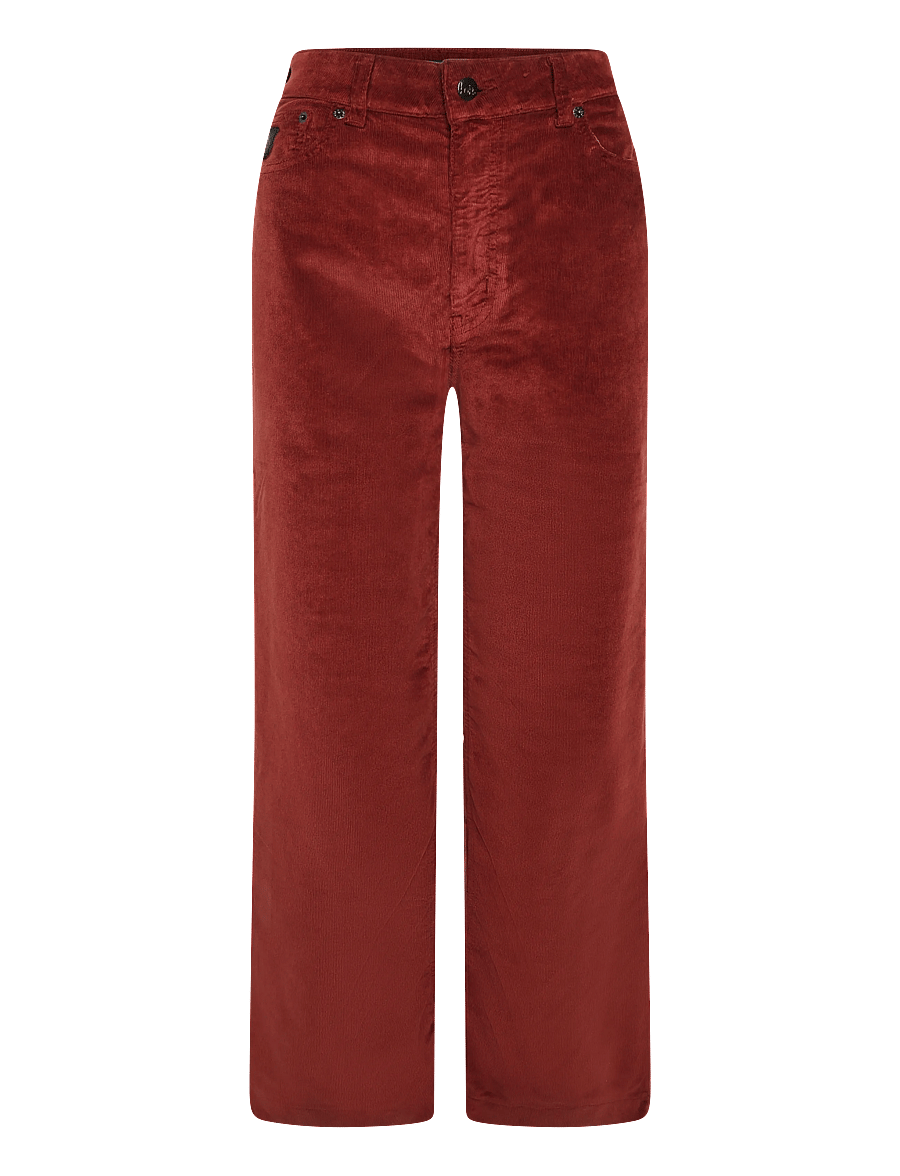 Lois Jeans - Palazzo Mistral - Shiny cord - hosen mit weitem bein - 848 royal burgundy - 0