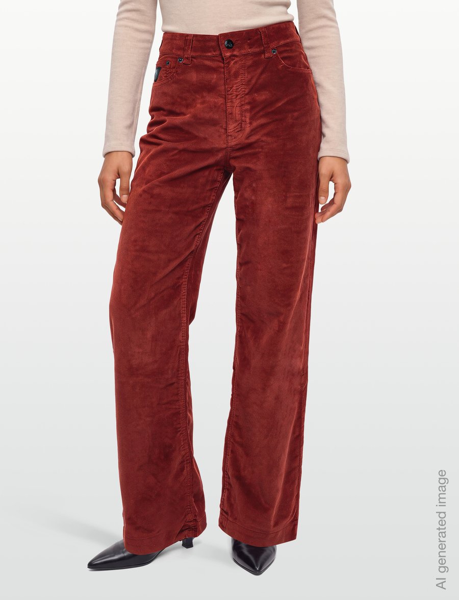 Lois Jeans - Palazzo Mistral - Shiny cord - vida byxor - 848 royal burgundy - 3