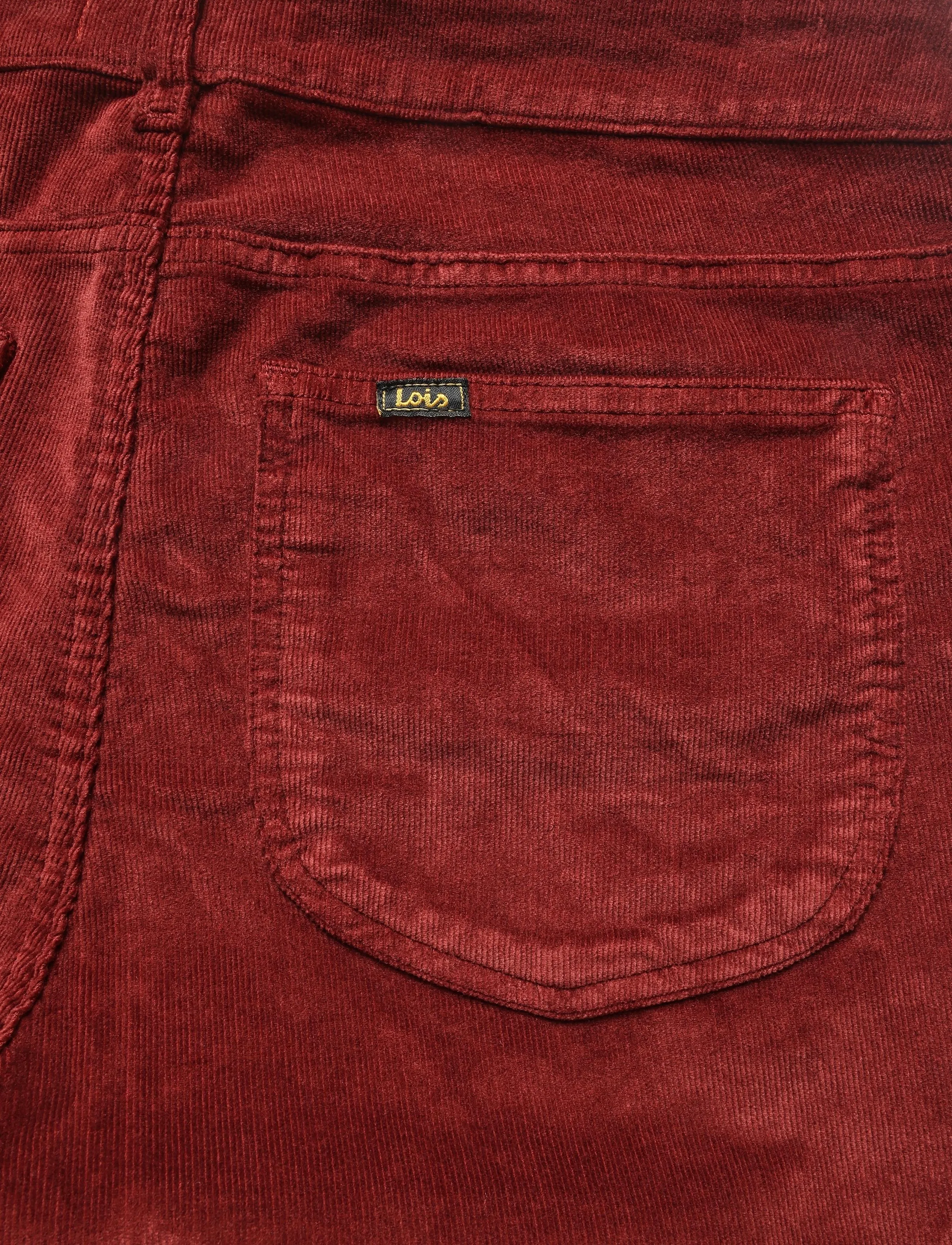 Lois Jeans - Palazzo Mistral - Shiny cord - hosen mit weitem bein - 848 royal burgundy - 2