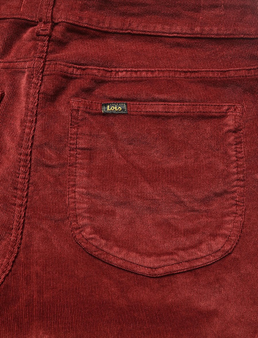 Lois Jeans - Palazzo Mistral - Shiny cord - hosen mit weitem bein - 848 royal burgundy - 2
