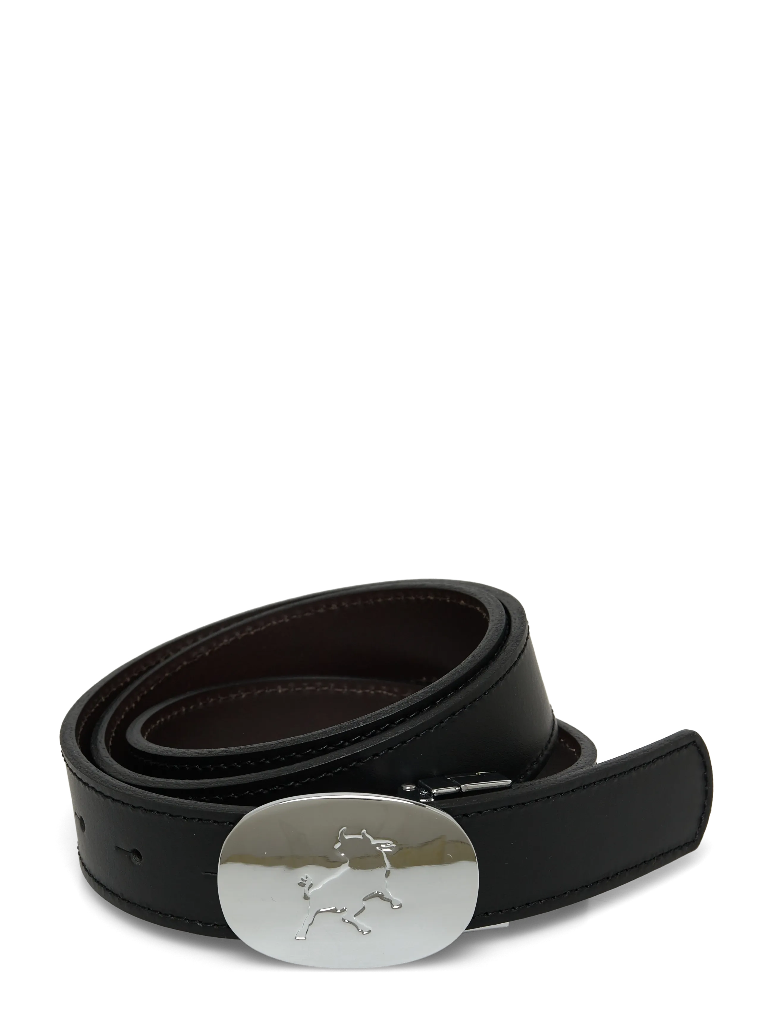 Lois Jeans Sun Silver Reversible Belt - Basics - 7787 LEATHER BELT - 808 BLACK/BROWN / multi