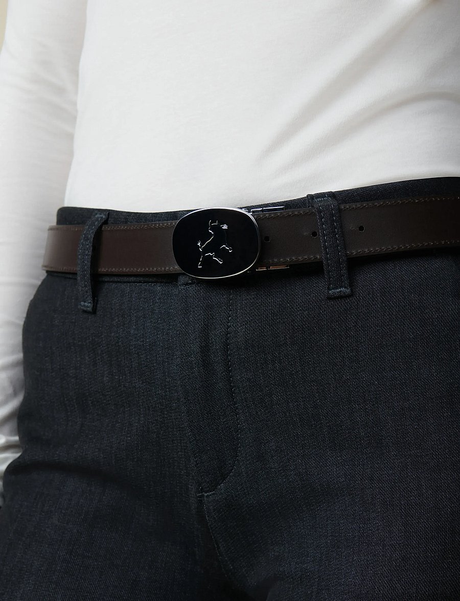 Lois Jeans - Sun Silver Reversible Belt - læderbælter - 7787 leather belt - 808 black/brown - 5