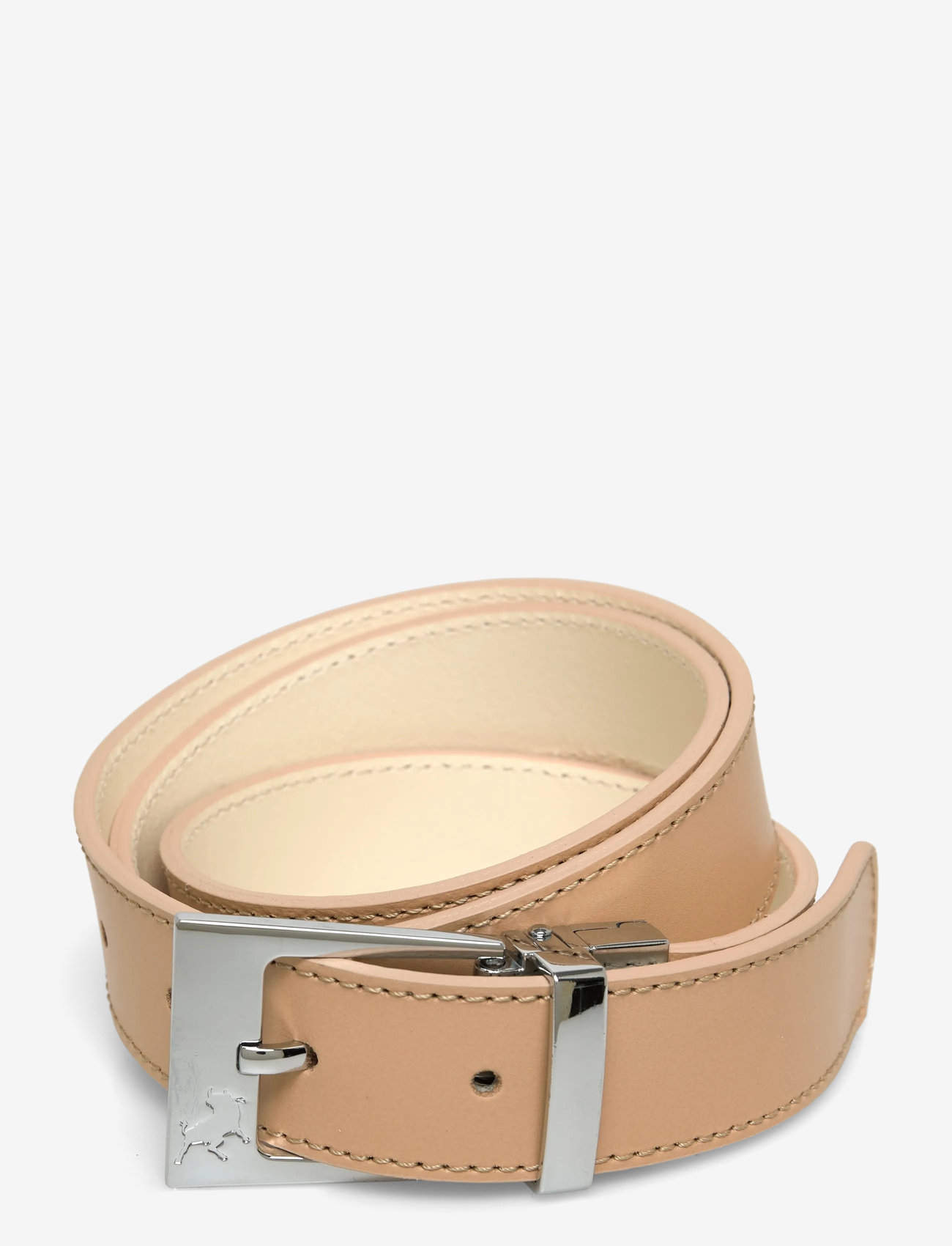 Lois Jeans - Ember Silver - læderbælter - 7783 leather belt - 809 ecru/beige - 0
