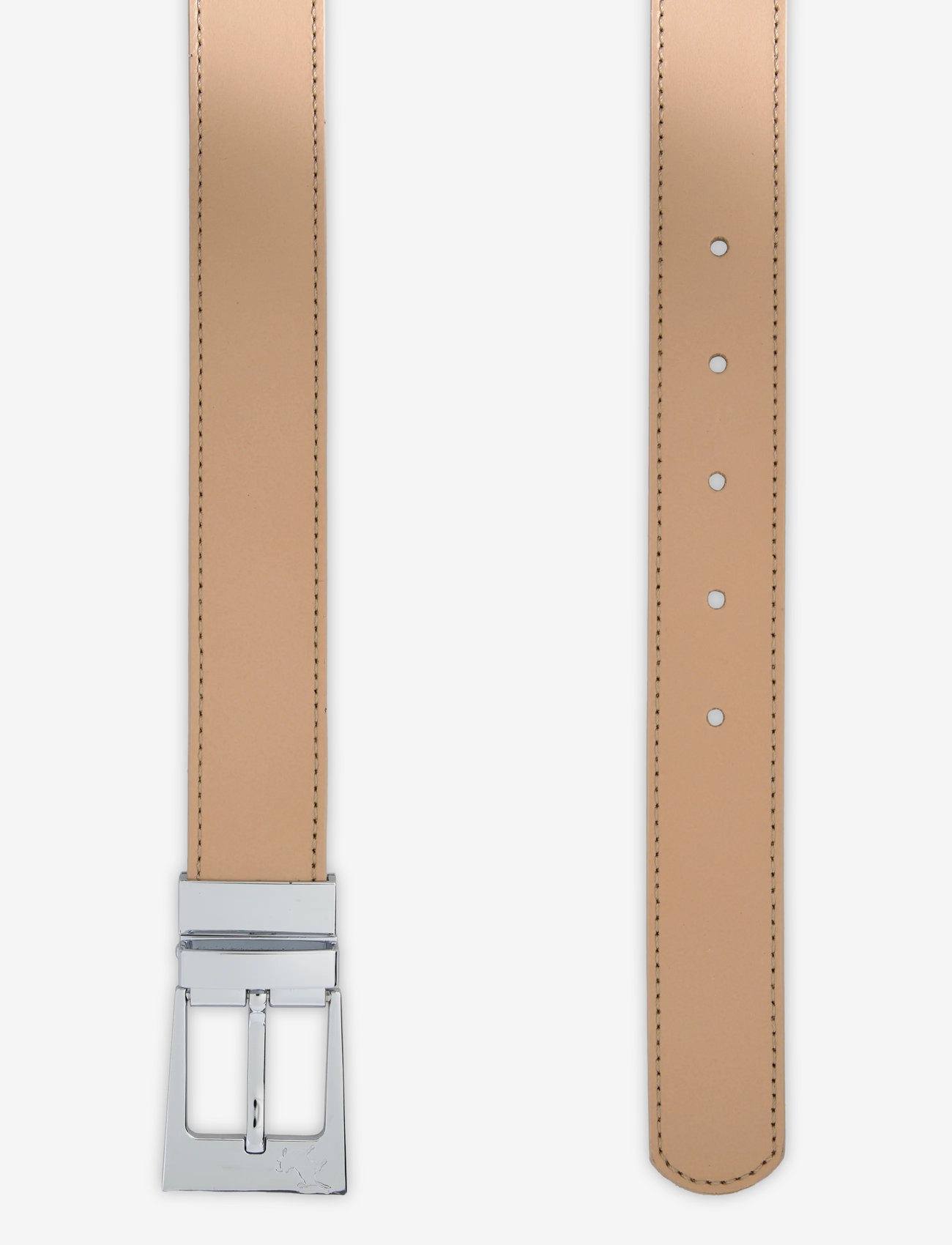 Lois Jeans - Ember Silver - læderbælter - 7783 leather belt - 809 ecru/beige - 1