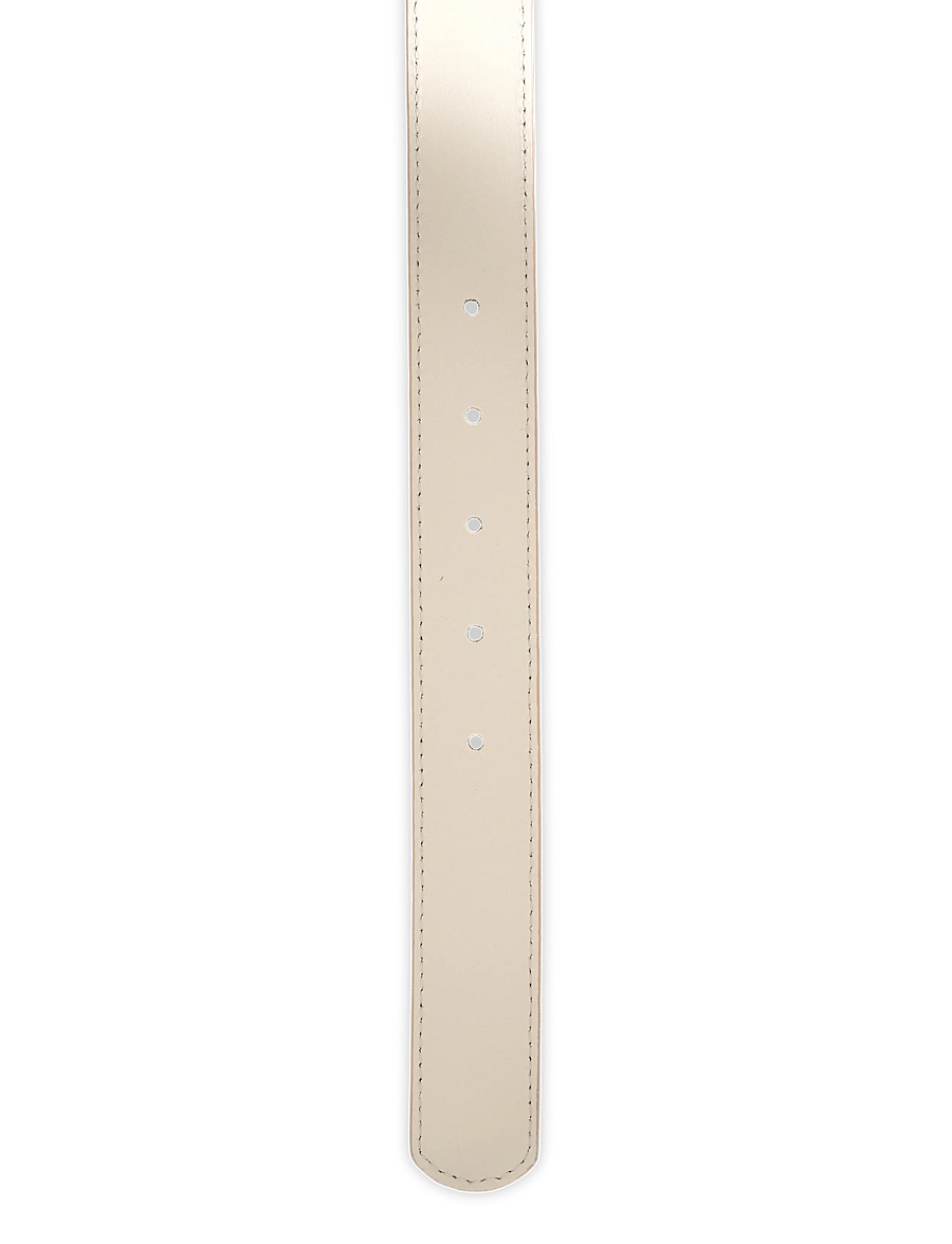 Lois Jeans - Ember Silver - læderbælter - 7783 leather belt - 809 ecru/beige - 5