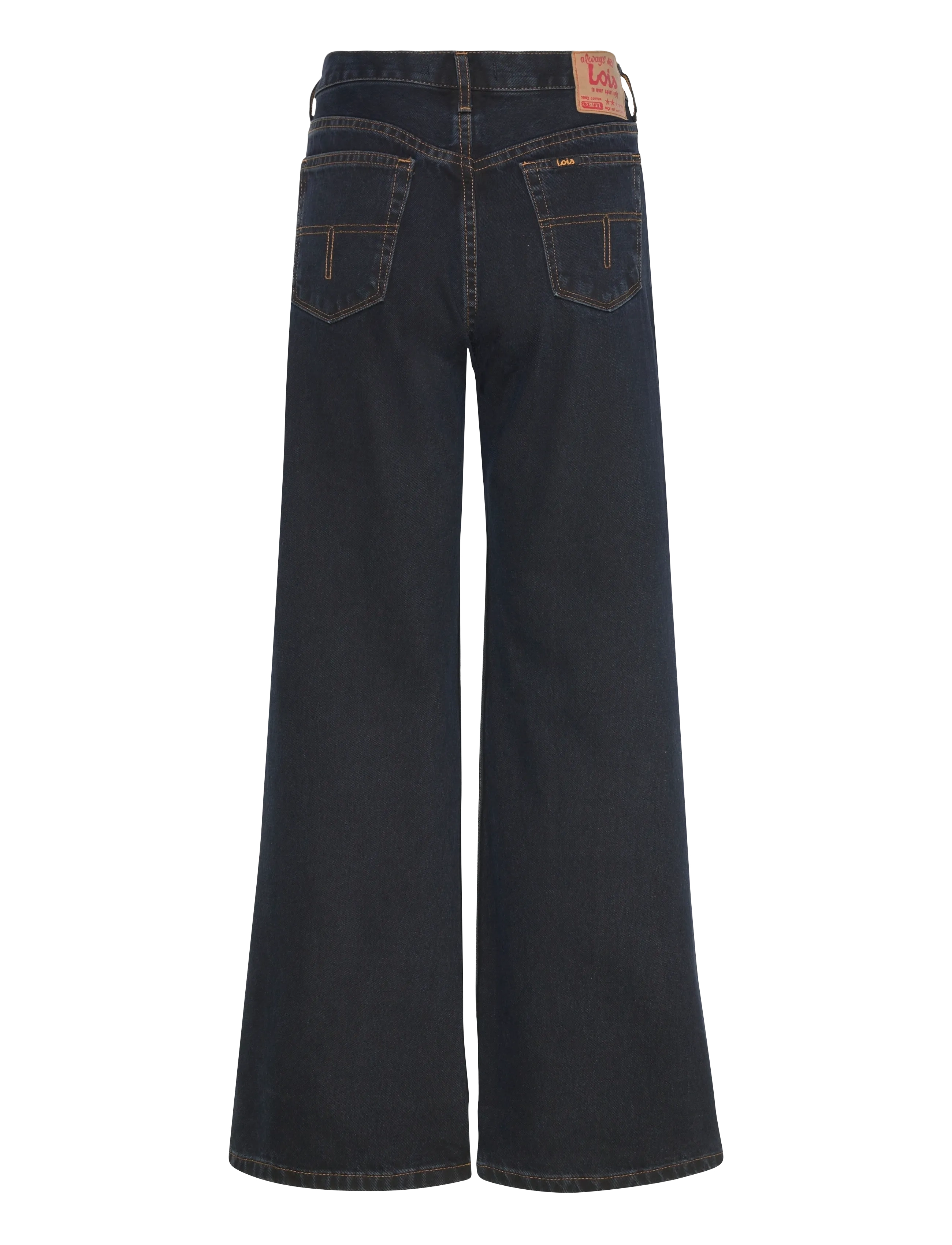 Lois Jeans - Lindsay Palazzo - víðar gallabuxur - original blue black - 2