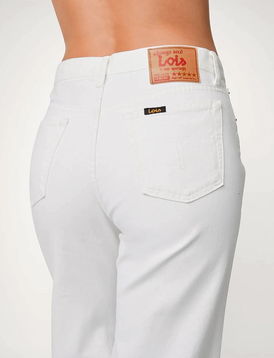 Lois Jeans - Lindsay Palazzo - gerade jeans - 7920 omaha light white - 5