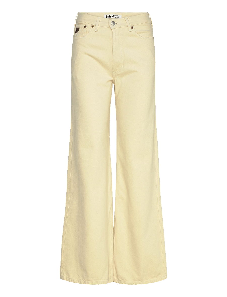Lois Jeans - Lindsay Palazzo - Sponge Good Stuff - hosen mit weitem bein - 803 lemon icing - 1