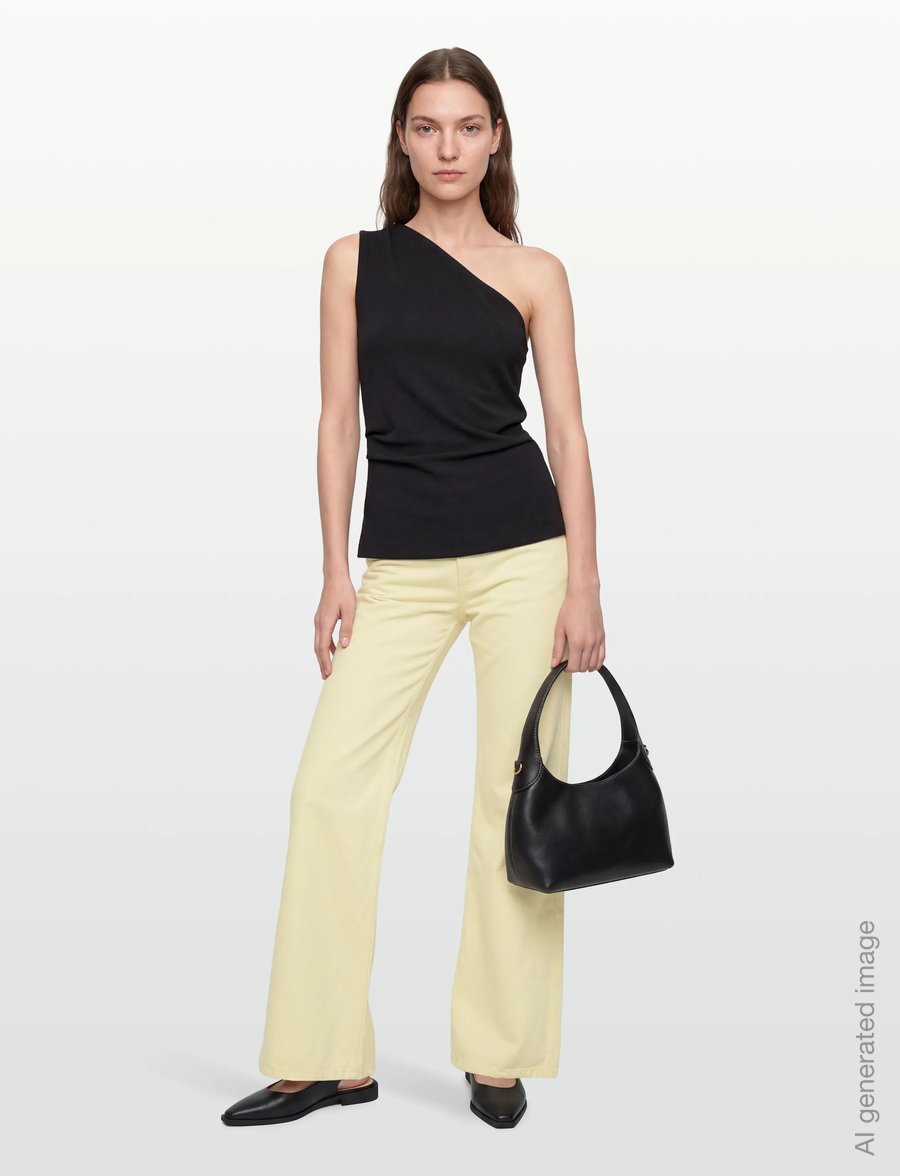 Lois Jeans - Lindsay Palazzo - Sponge Good Stuff - hosen mit weitem bein - 803 lemon icing - 0