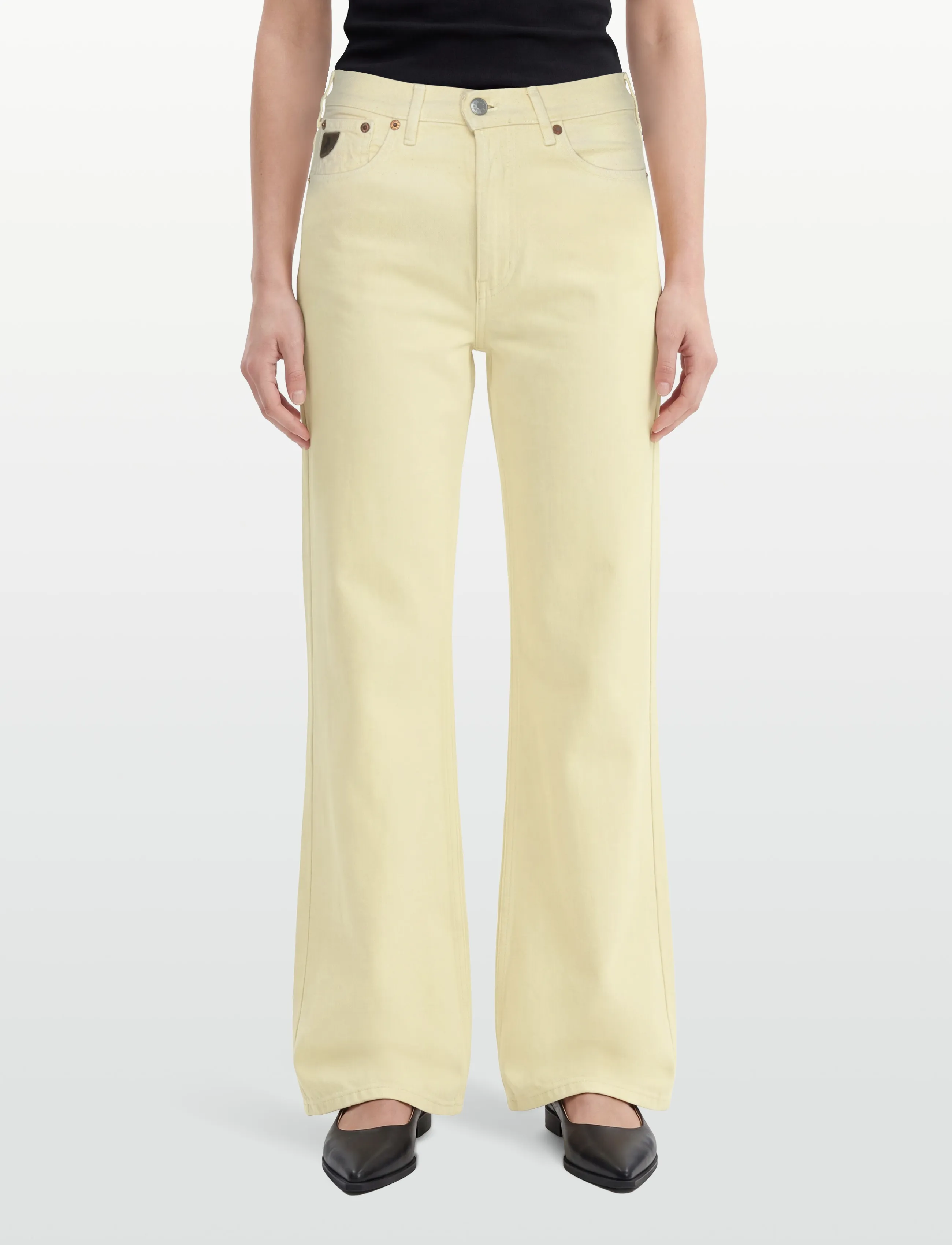 Lois Jeans - Lindsay Palazzo - Sponge Good Stuff - laia säärega teksad - 803 lemon icing - 3