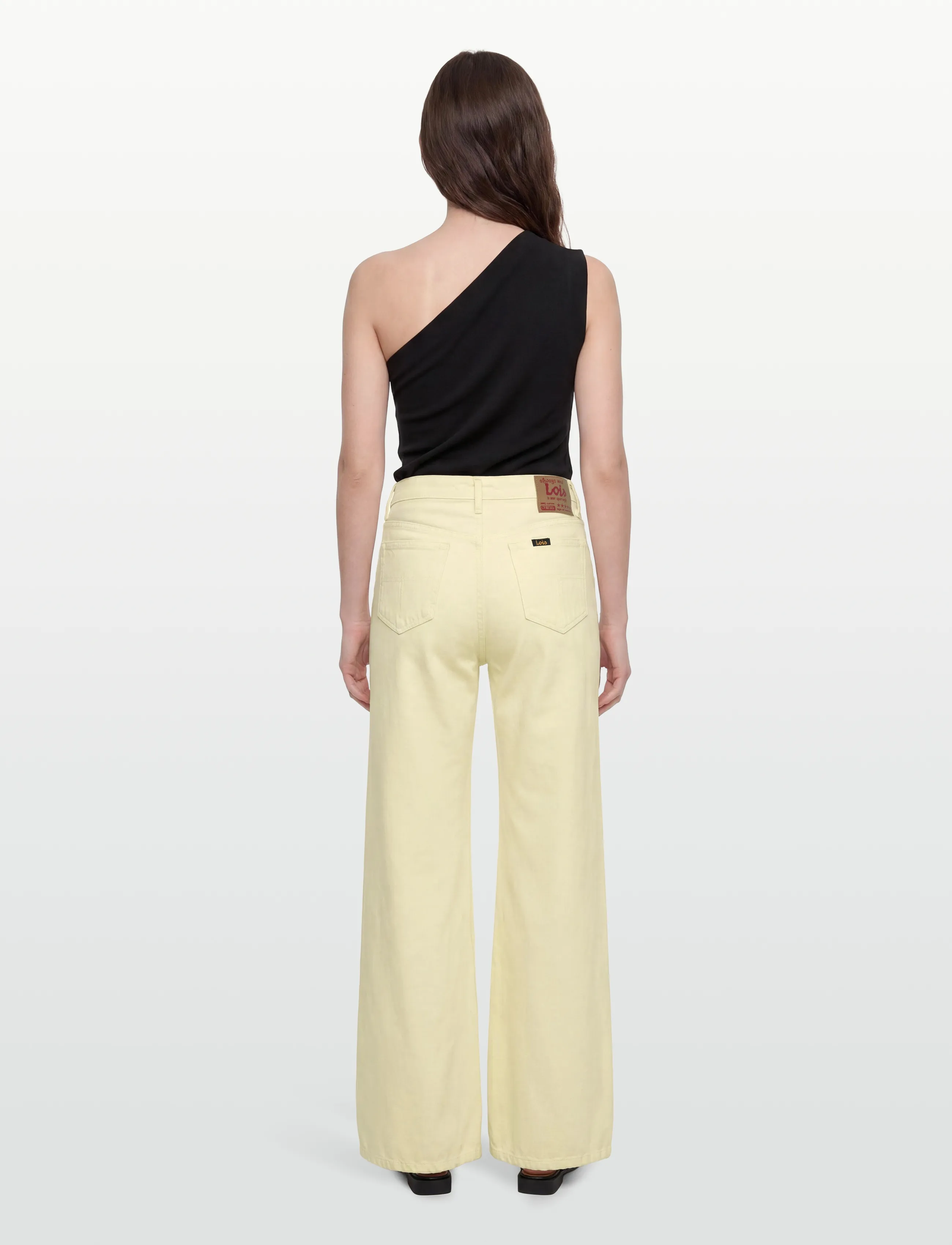 Lois Jeans - Lindsay Palazzo - Sponge Good Stuff - laia säärega teksad - 803 lemon icing - 4