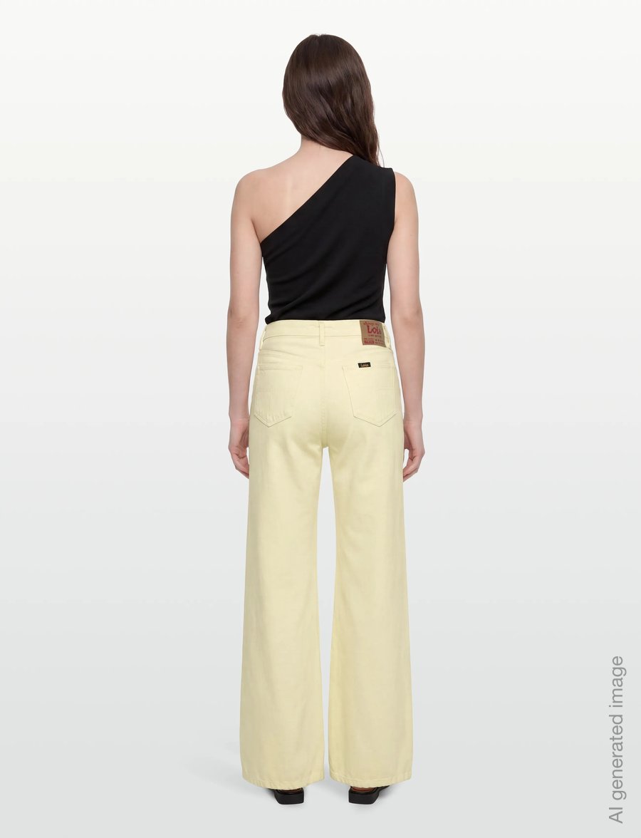 Lois Jeans - Lindsay Palazzo - Sponge Good Stuff - hosen mit weitem bein - 803 lemon icing - 4